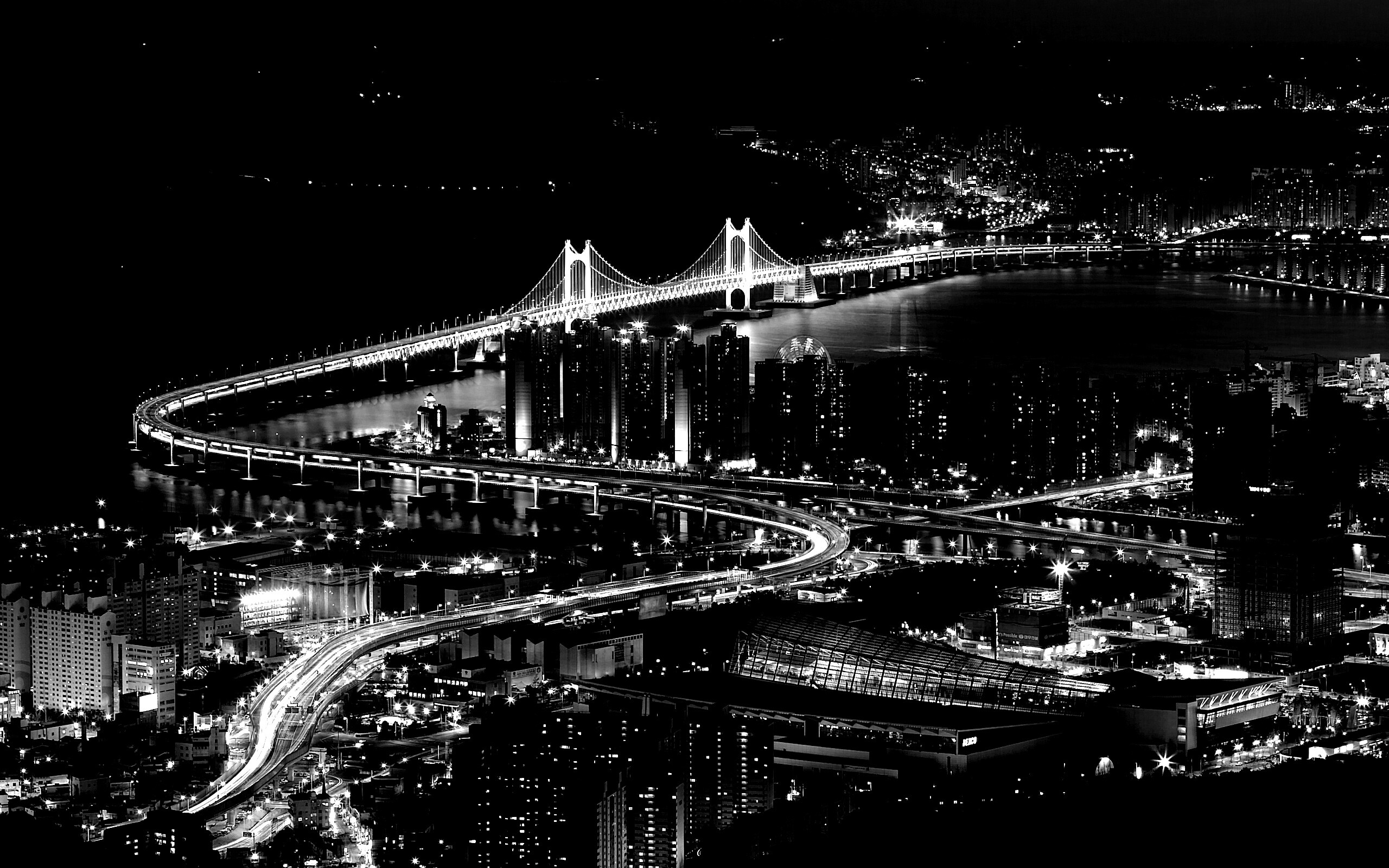 Ночной город обои