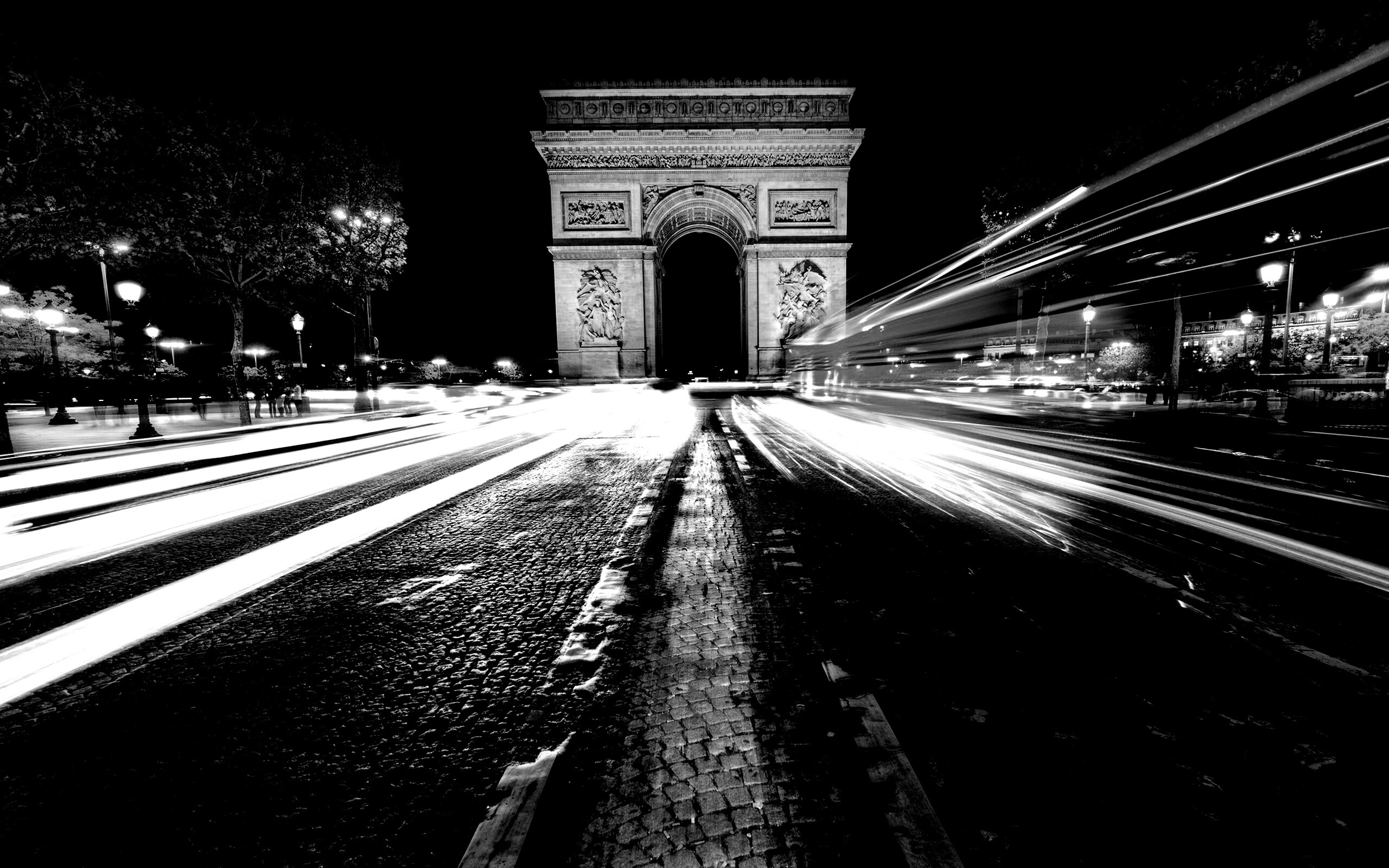 Елисейские поля с Триумфальной аркой обои