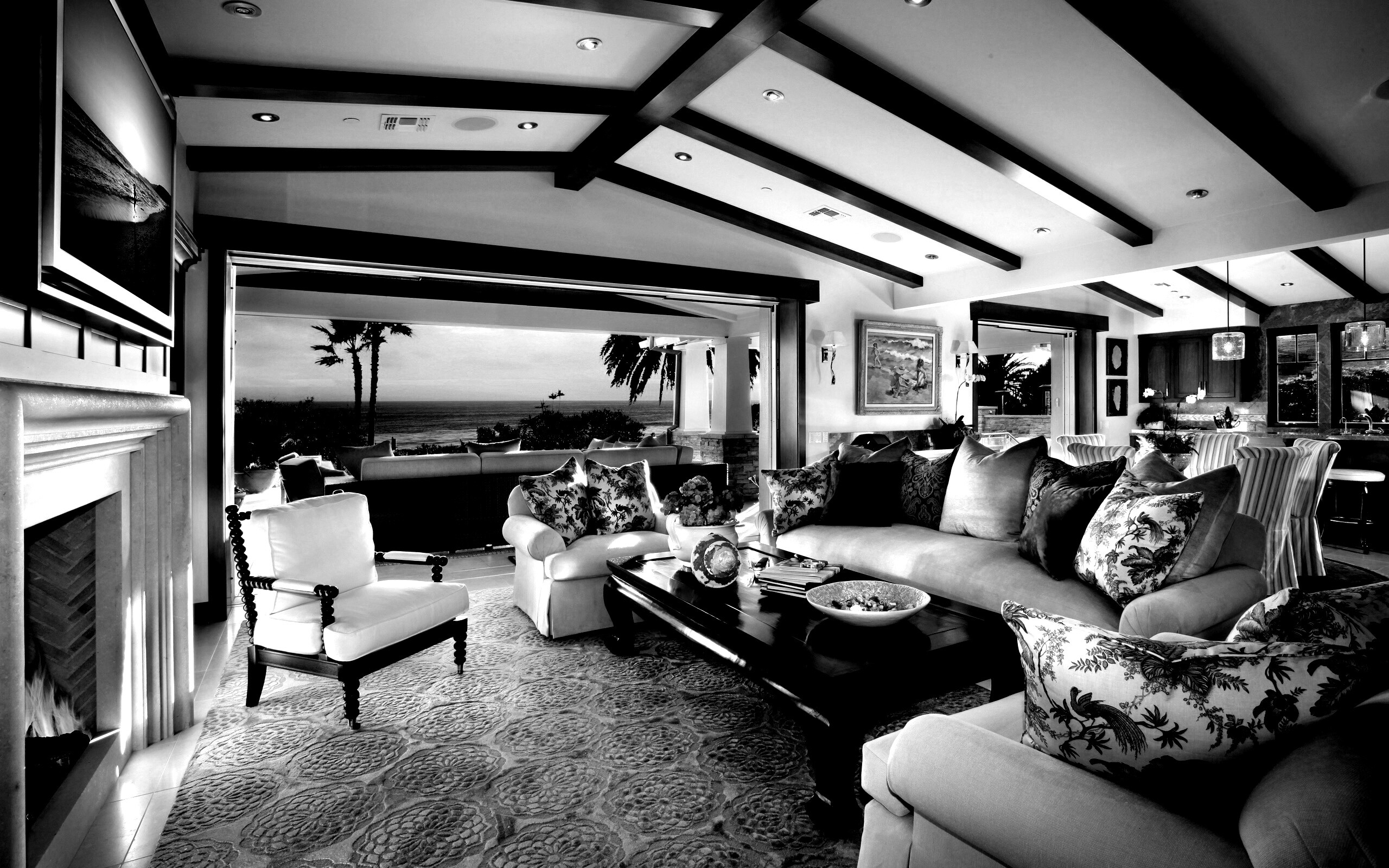 Уютная гостиная обои