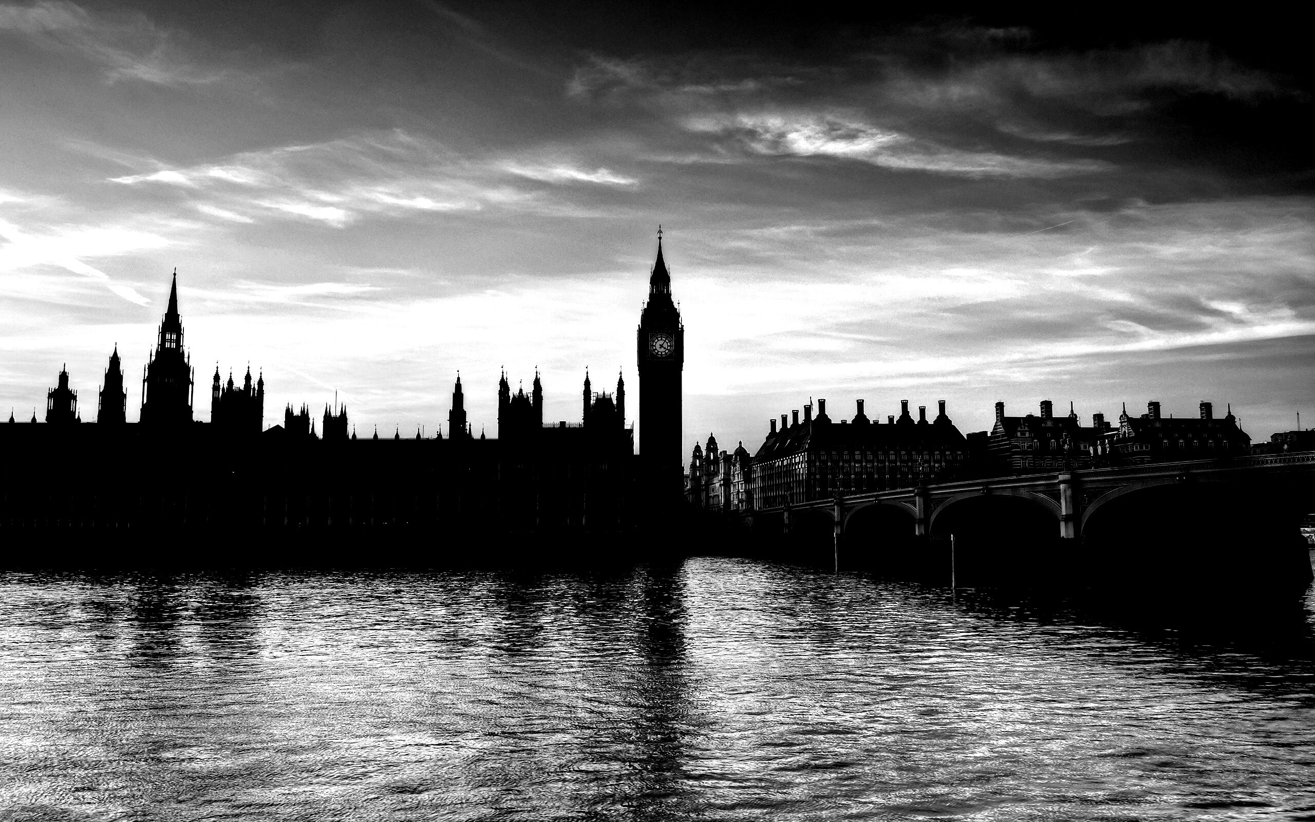 Биг-Бен на берегу Темзы обои
