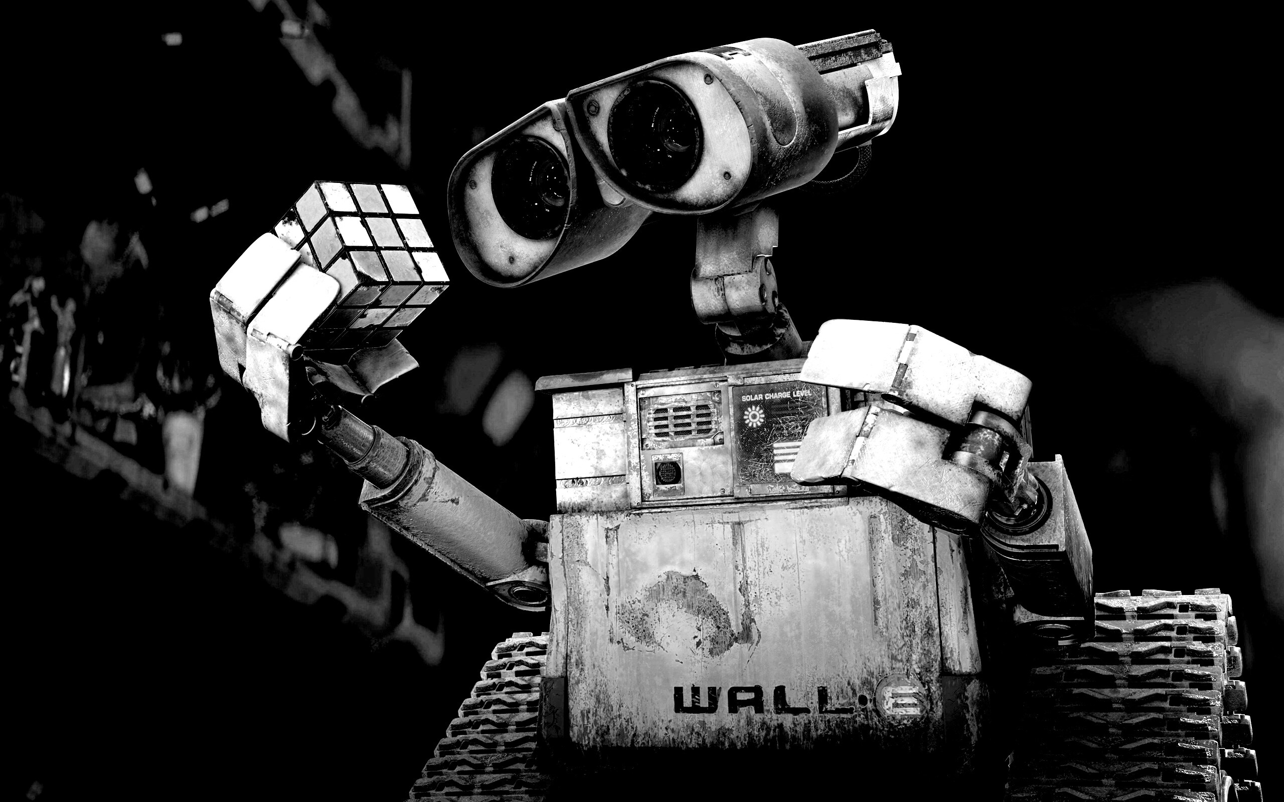 Валли и кубик Рубика обои