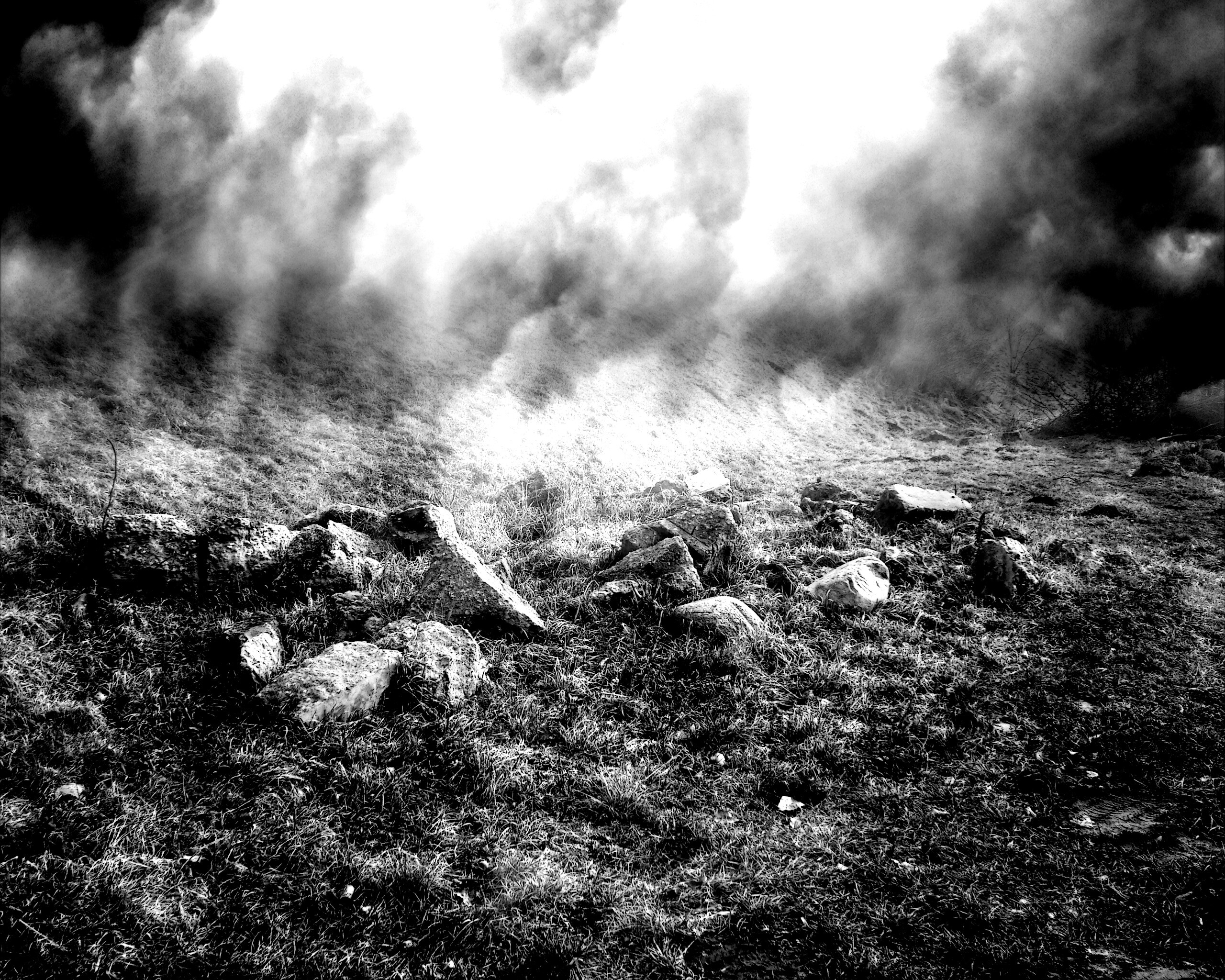 Туман на склоне обои