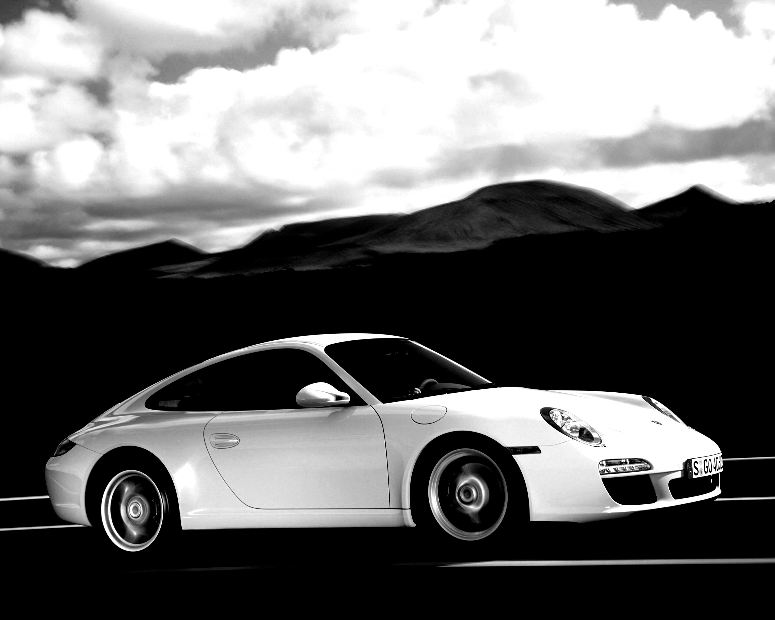 Белый порш обои