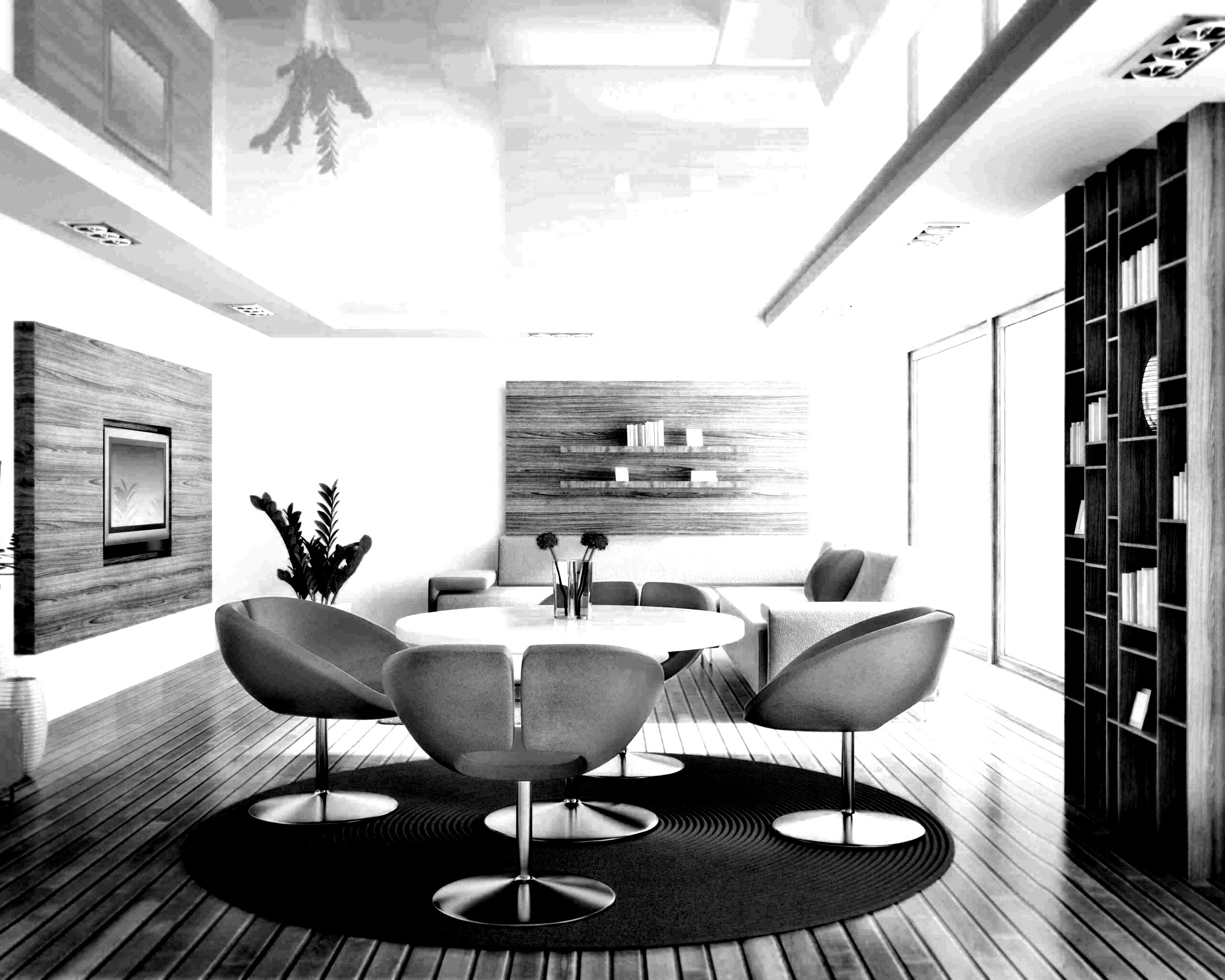 Дизайн гостиной обои