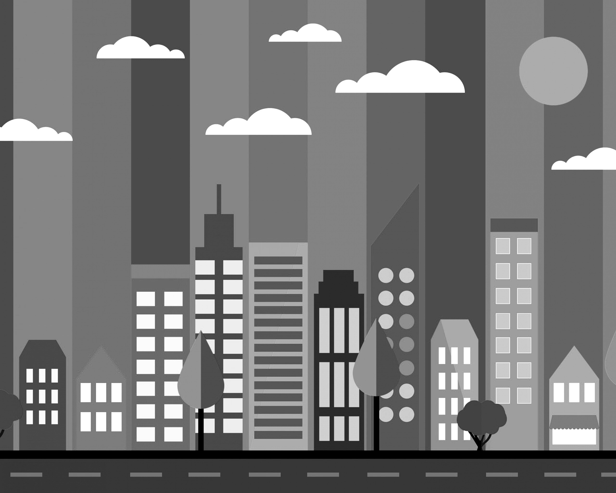 Векторный рисунок города обои