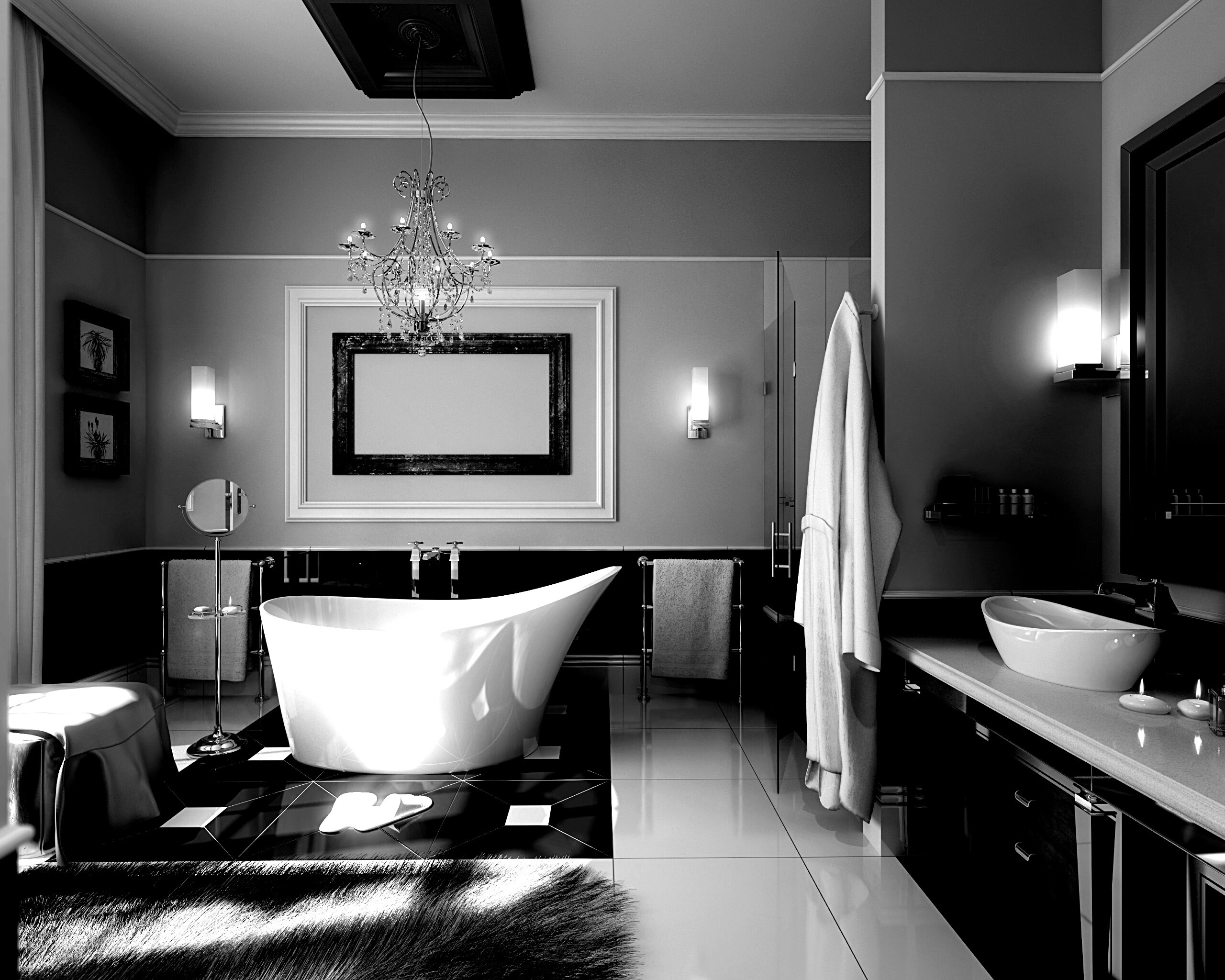 Современная ванна обои