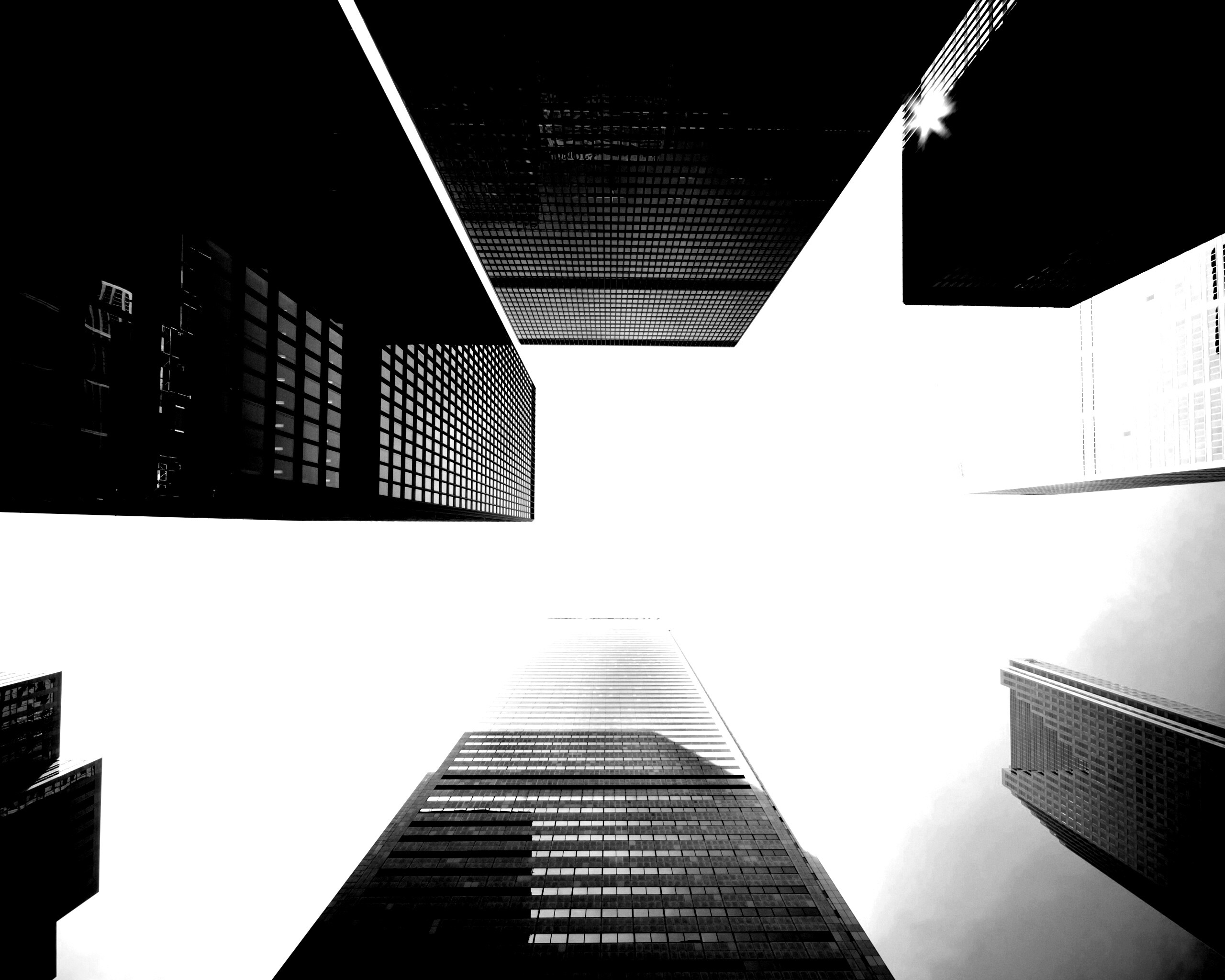 Небоскребы уходящие в облака обои