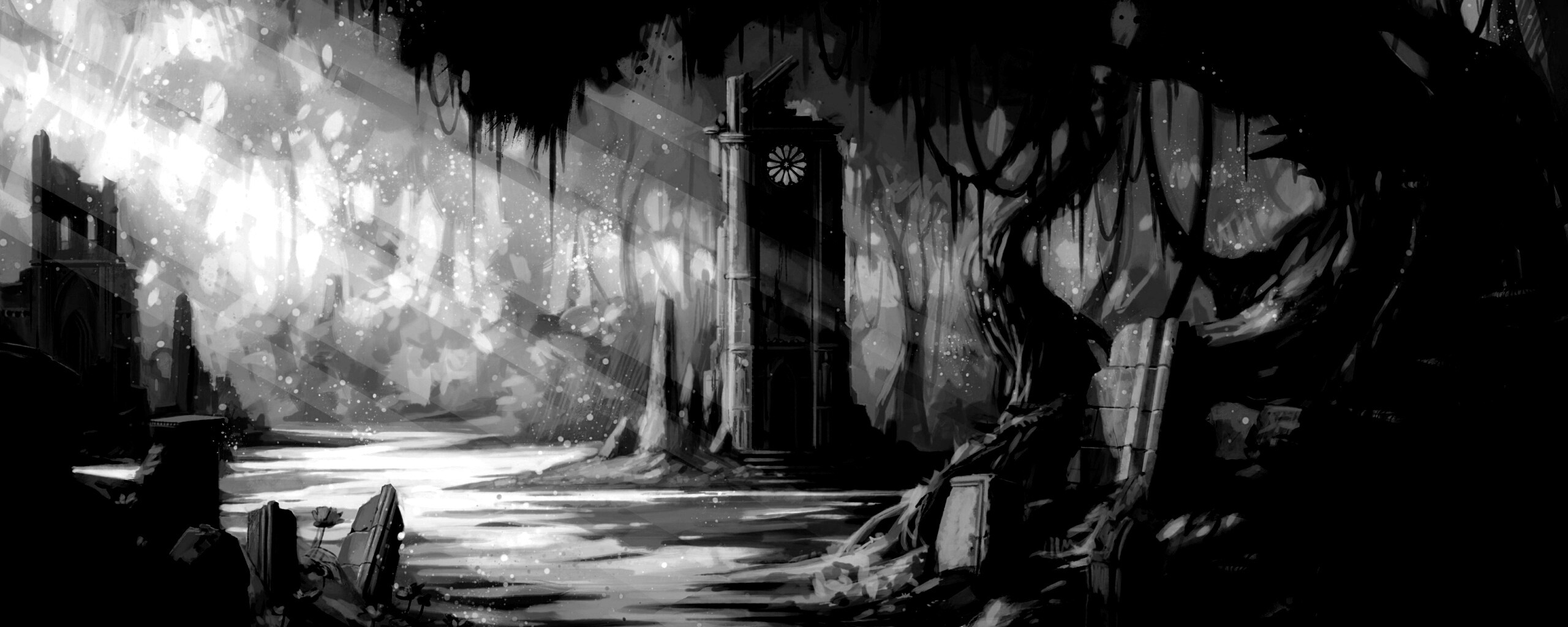 Руины эльфийского города обои