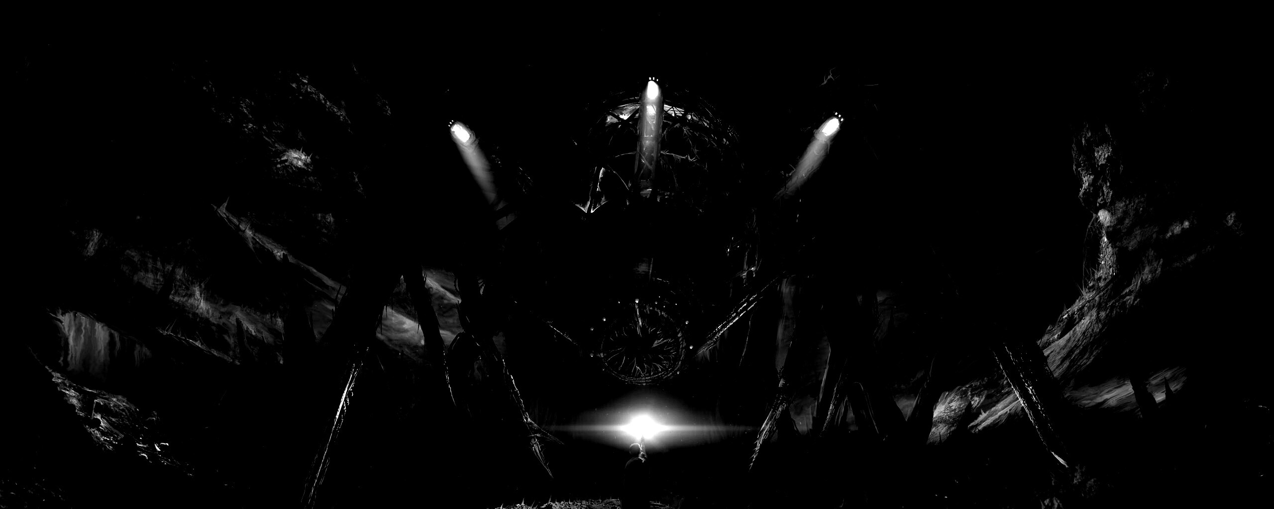 Свет против механического монстра обои