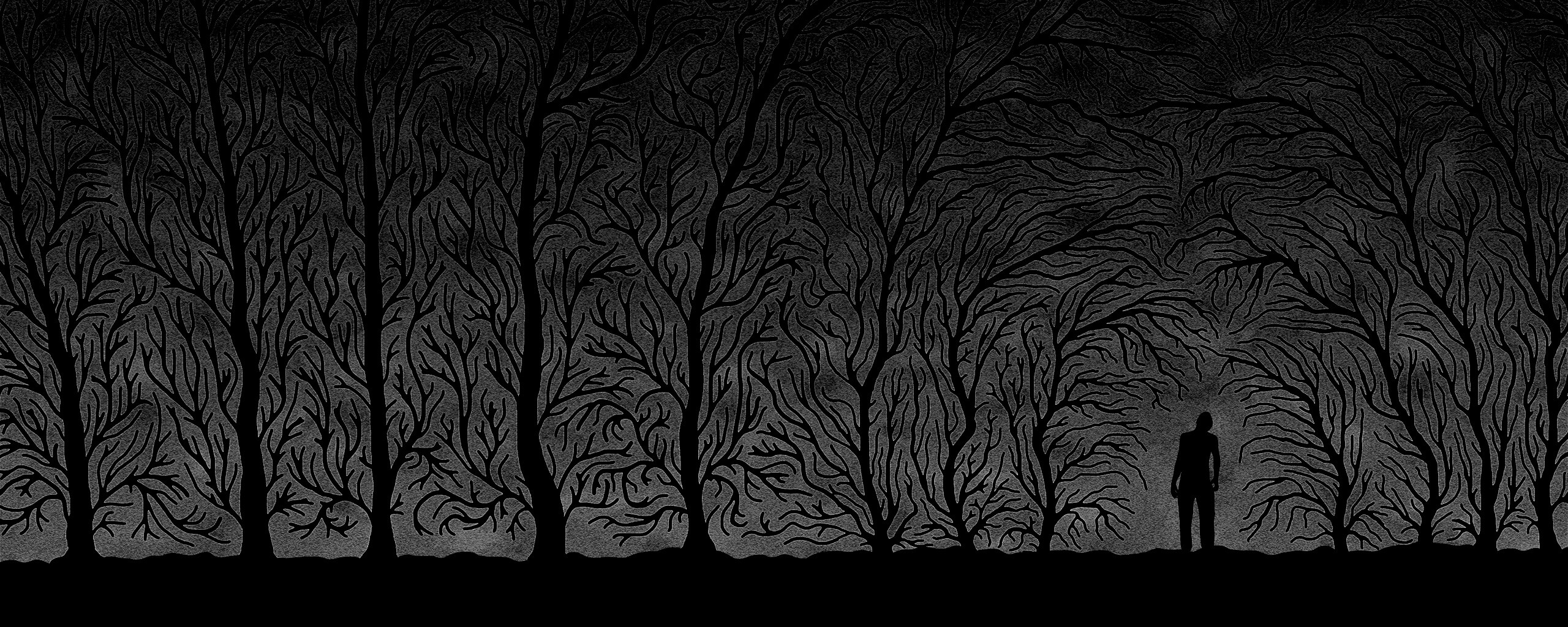 Смыкающиеся деревья обои