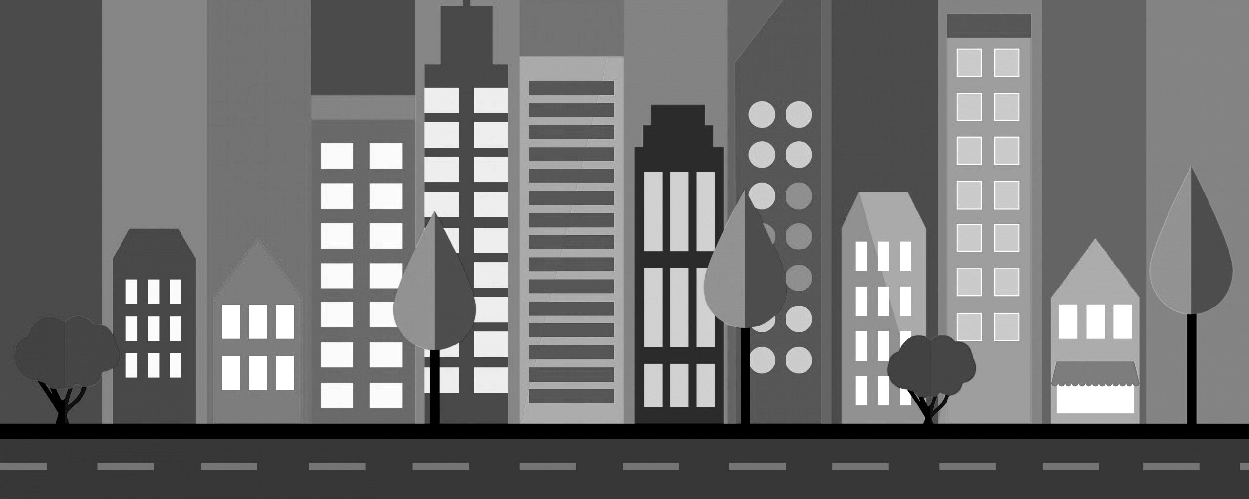 Векторный рисунок города обои