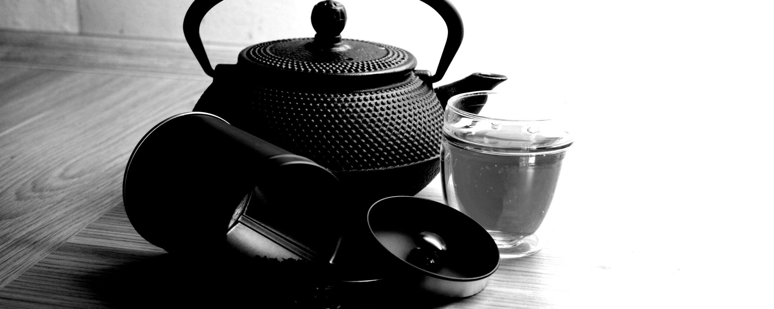 Черный чайный набор обои