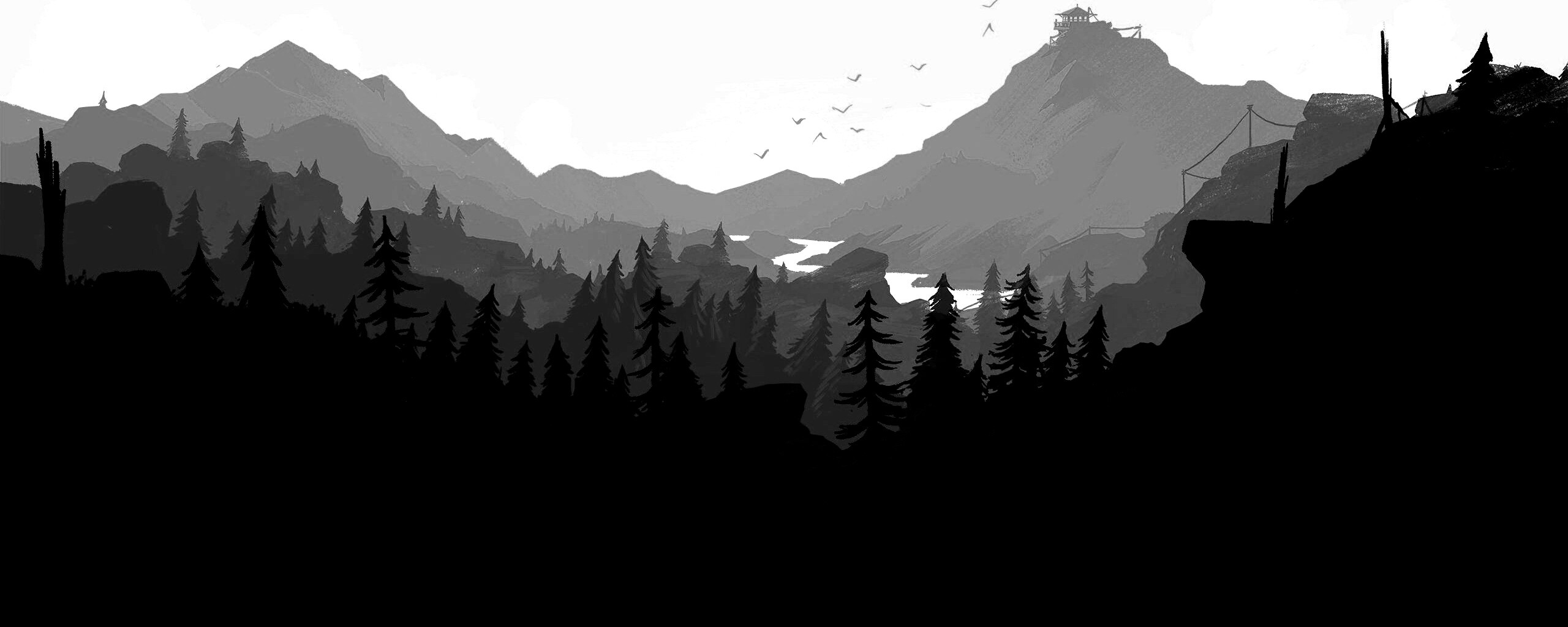 Красный Firewatch обои