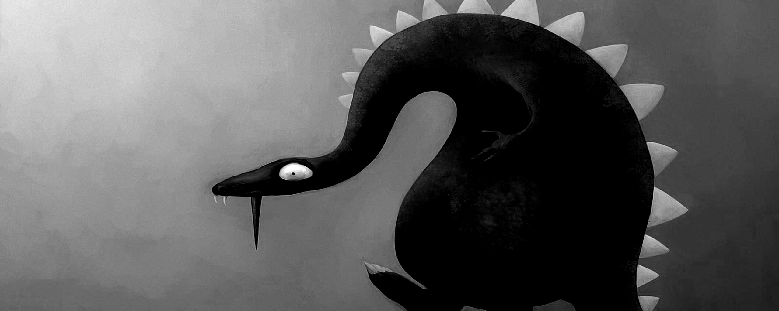 Рисованый динозавр обои