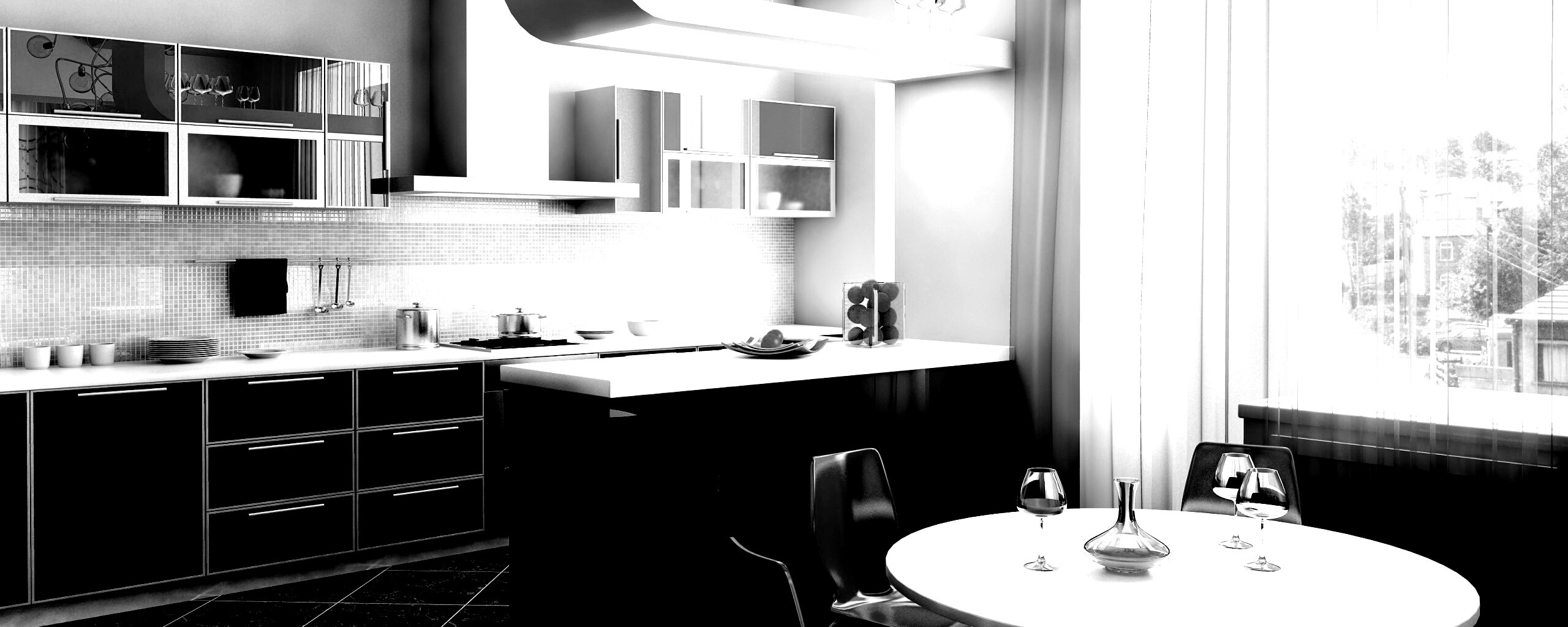 Современная кухня обои