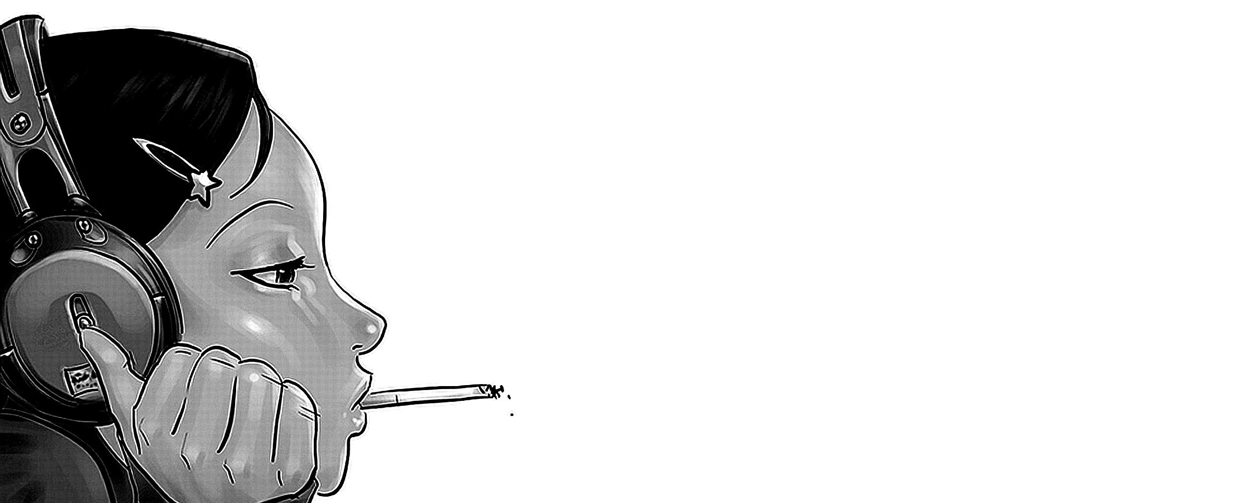 Курящая девушка обои