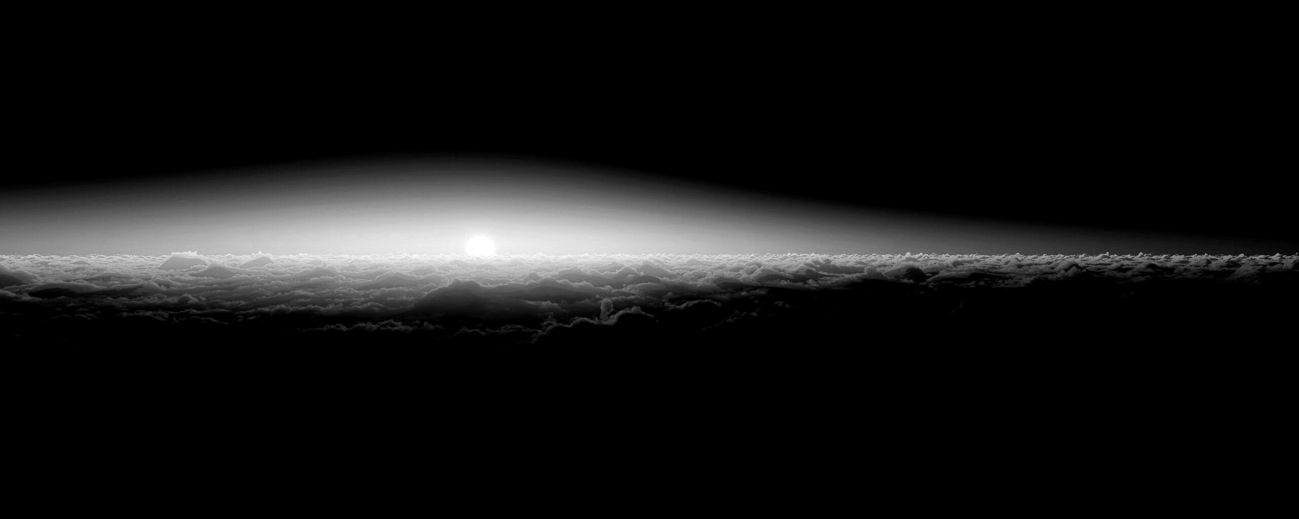 Закат над облаками обои