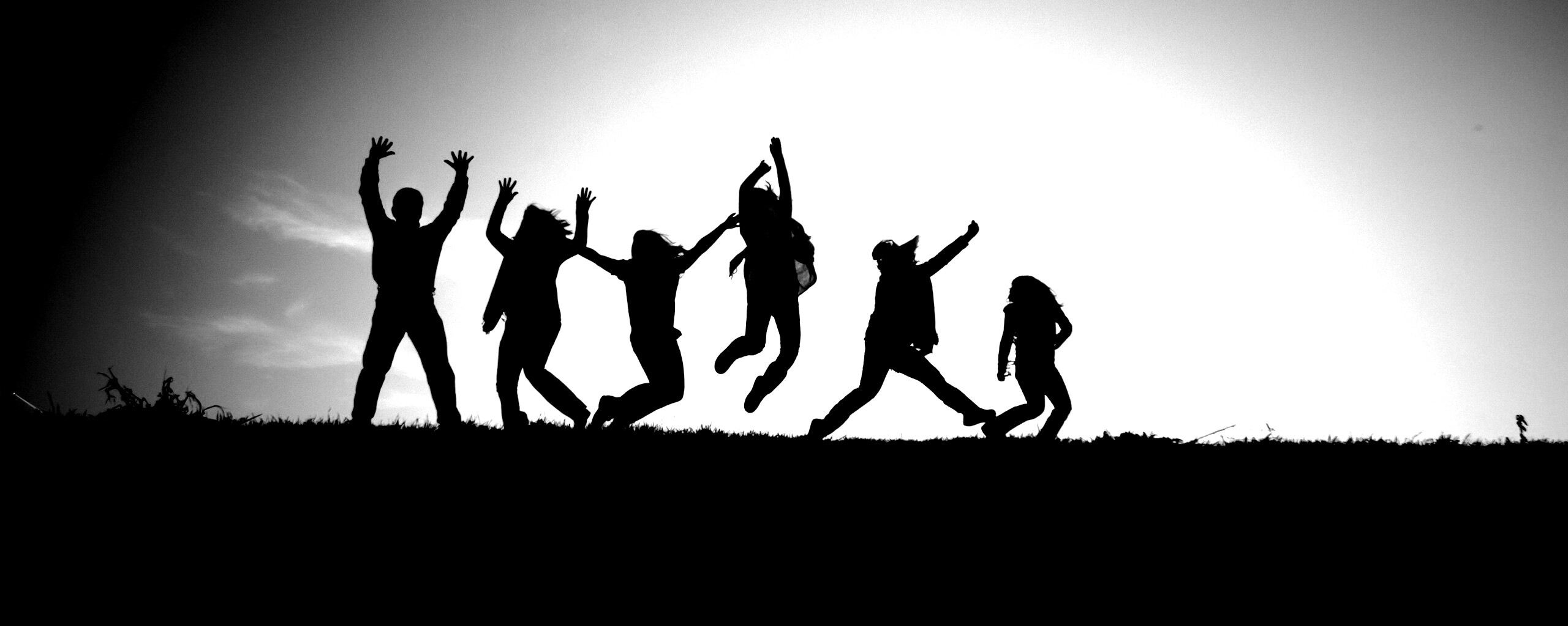 Силуэты людей обои