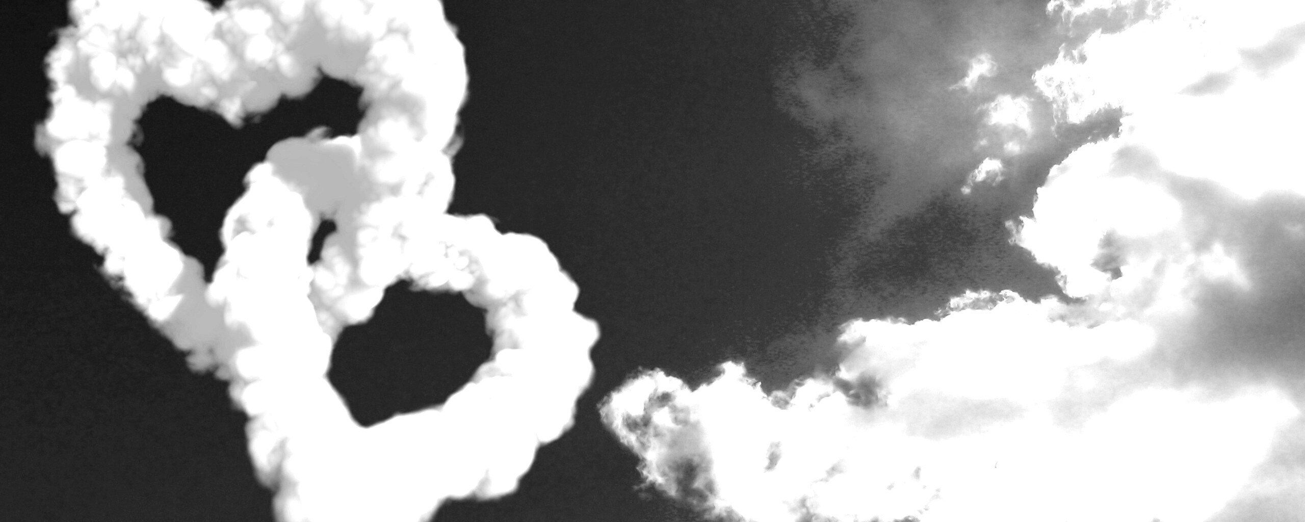 Облака в виде сердца обои