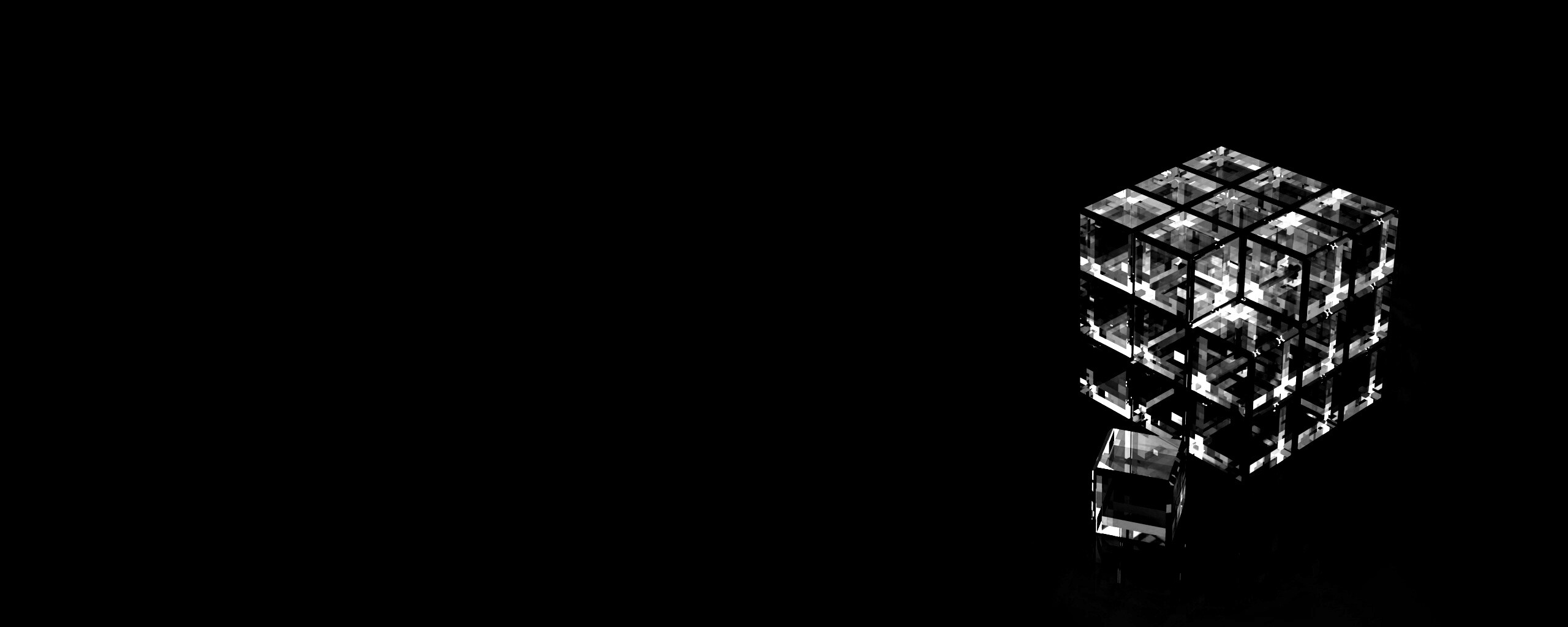 Стеклянный куб обои