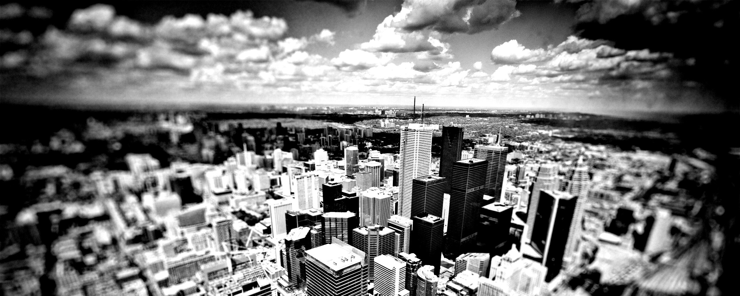 ЧБ фото города обои