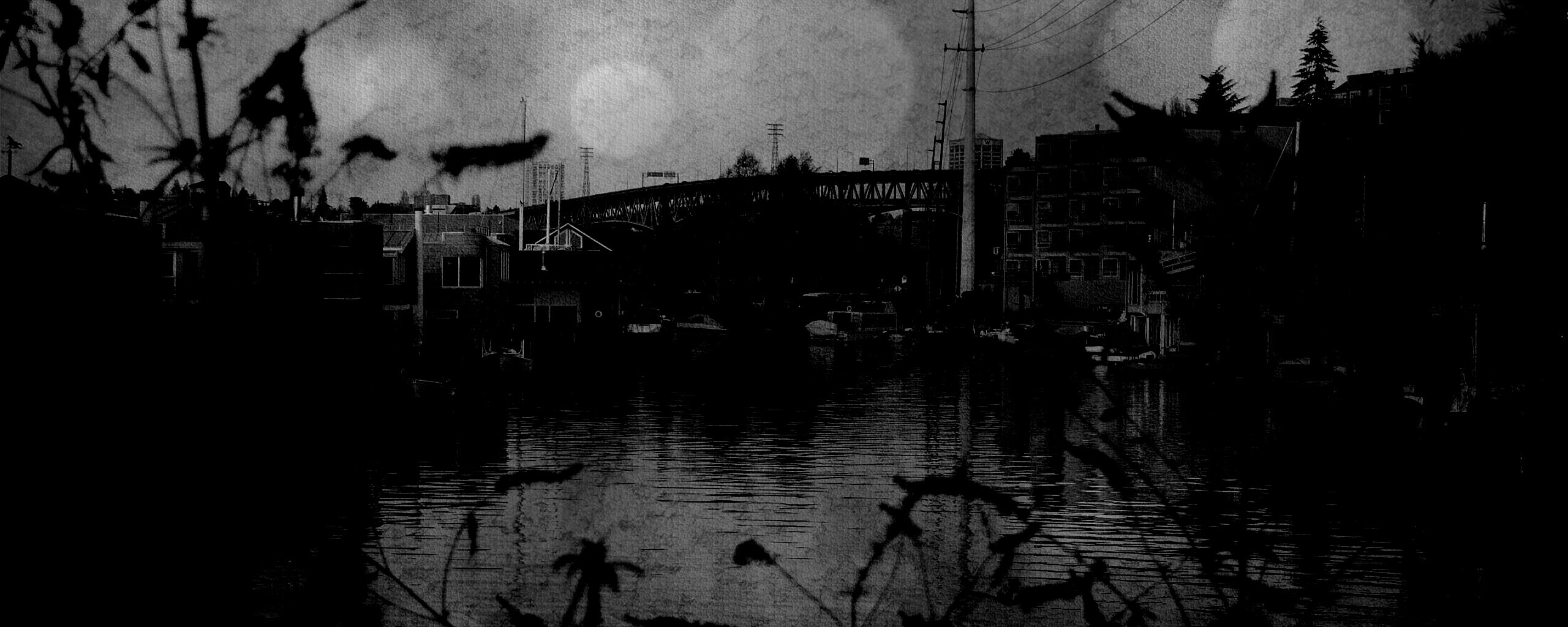 Городок на реке обои