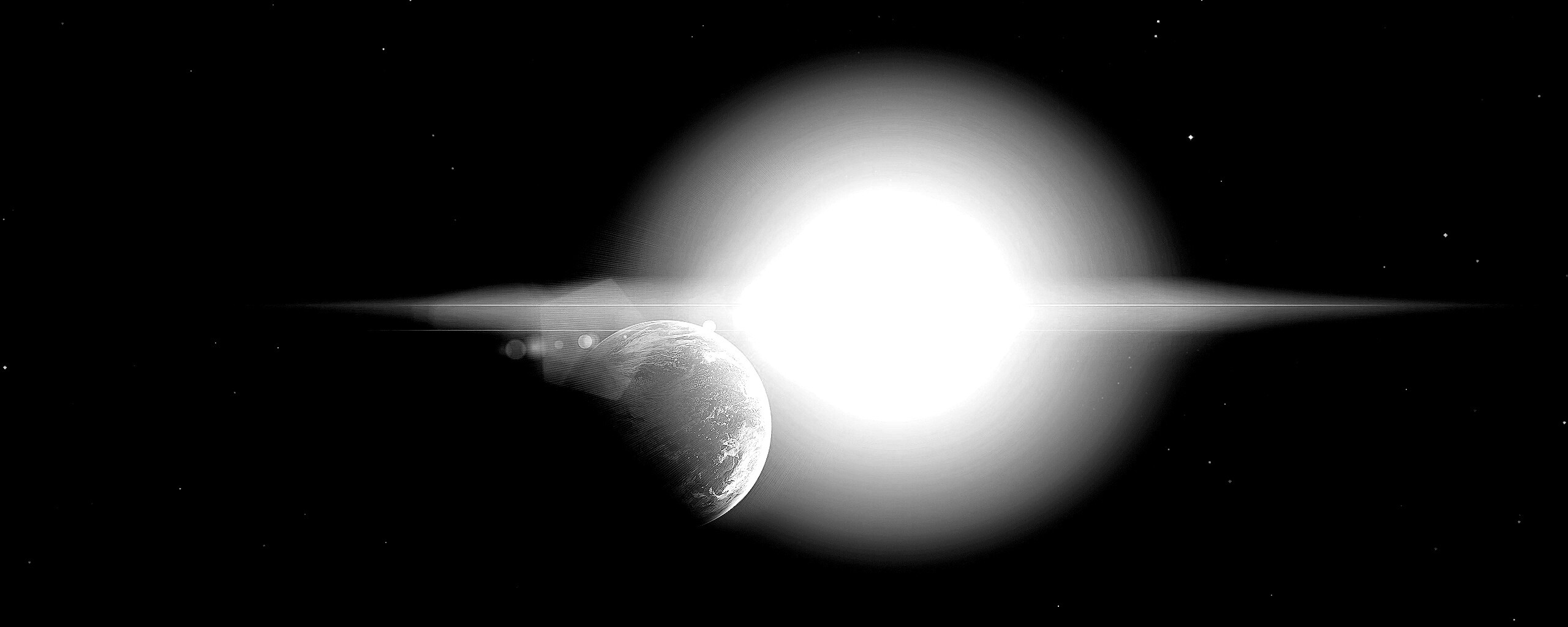 Планета на фоне звезды обои