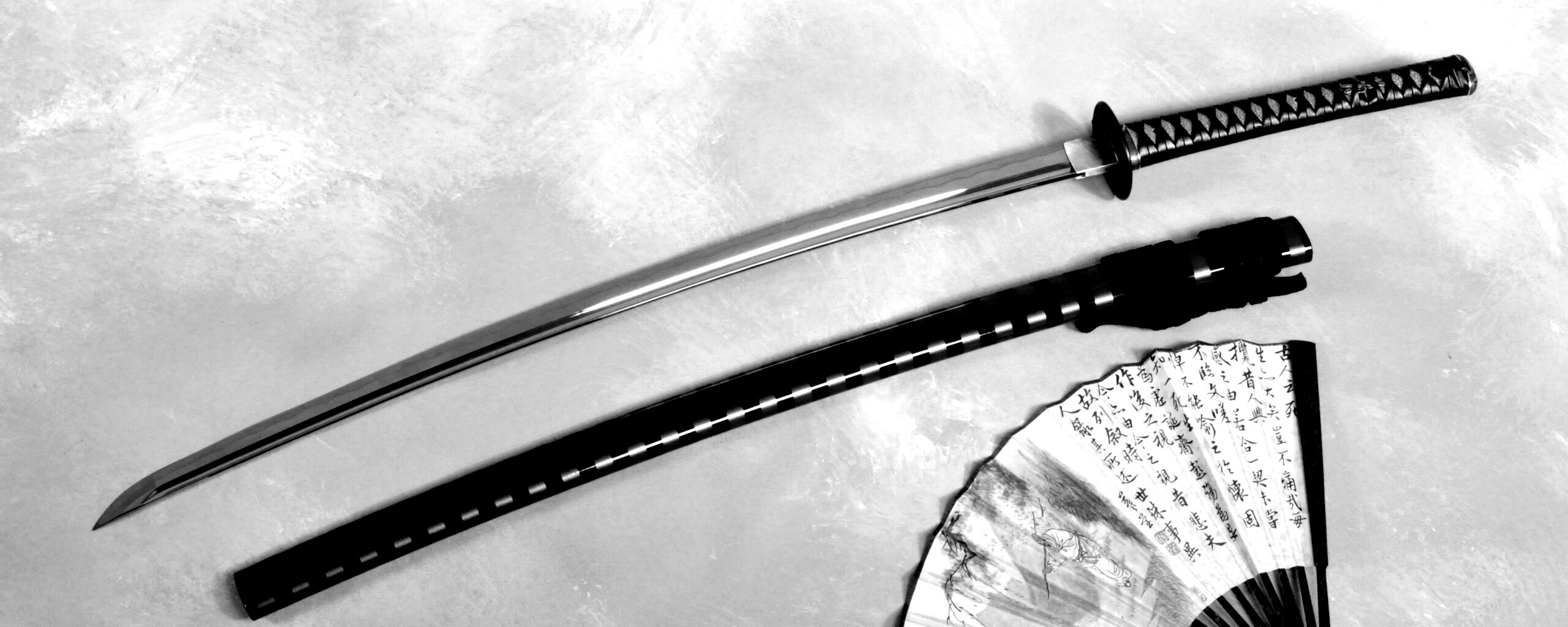 Катана и веер обои