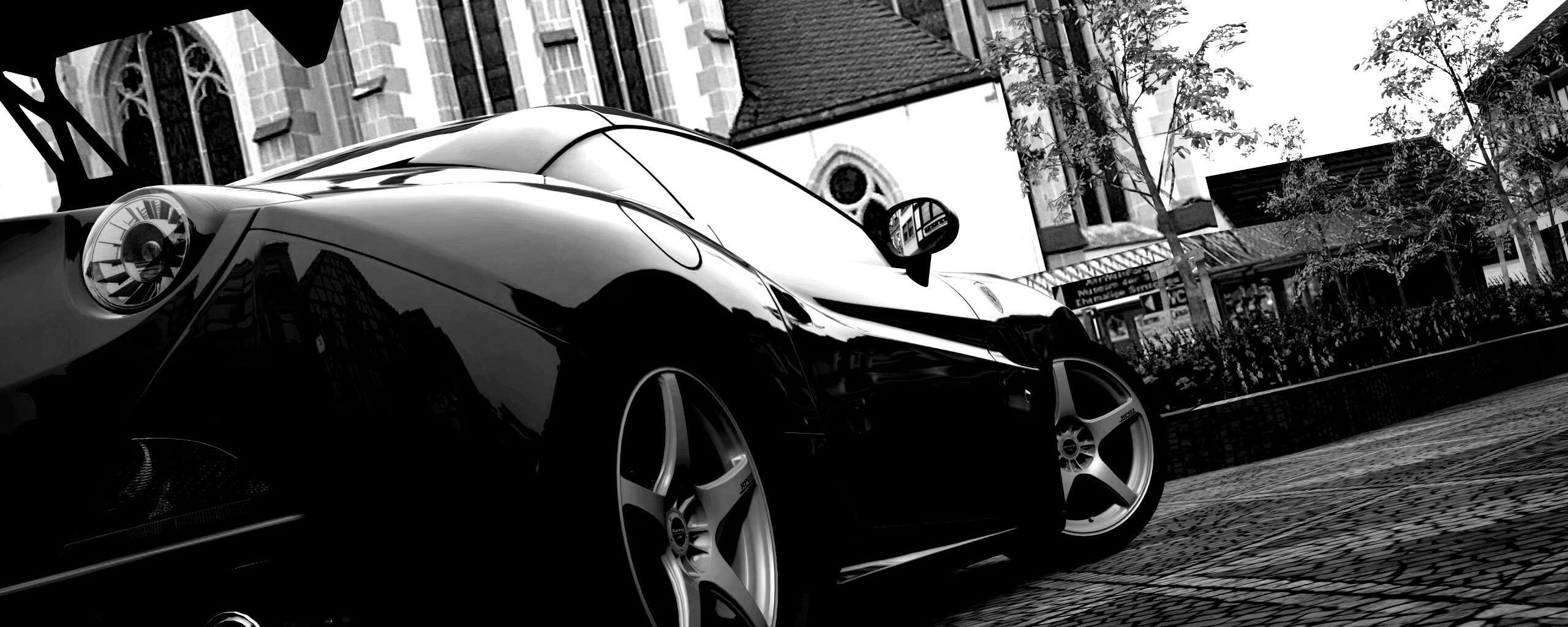 Ferrari на мостовой обои