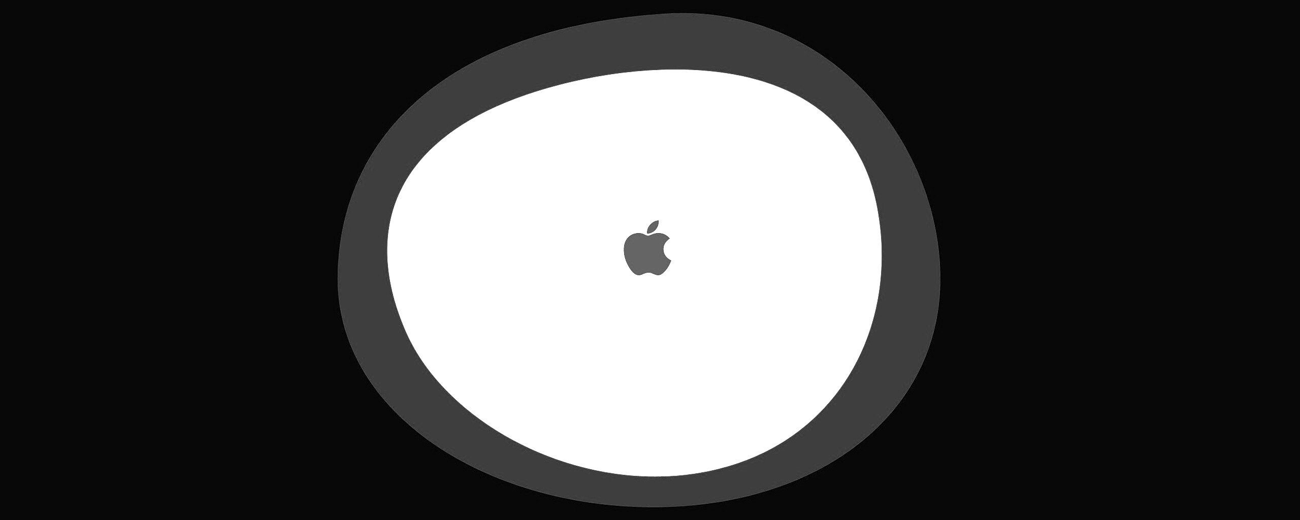 Apple в белом круге обои