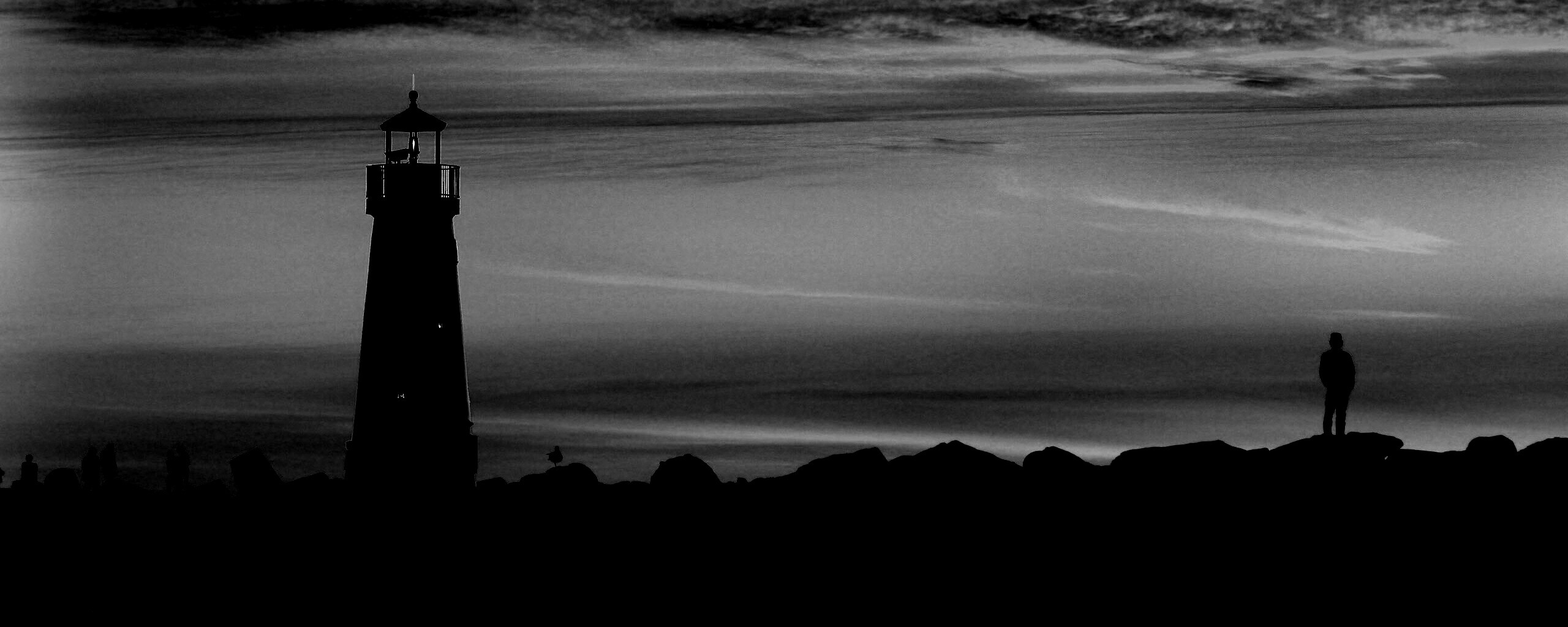 Вечерний маяк обои