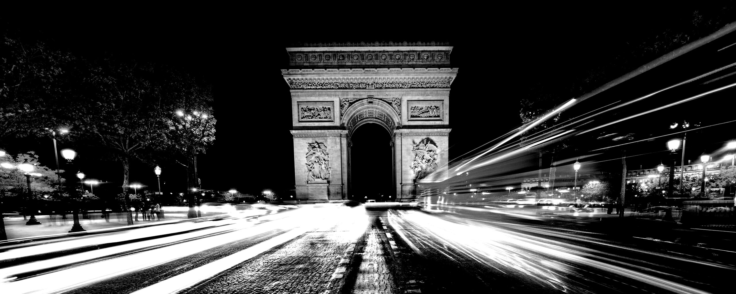 Елисейские поля с Триумфальной аркой обои