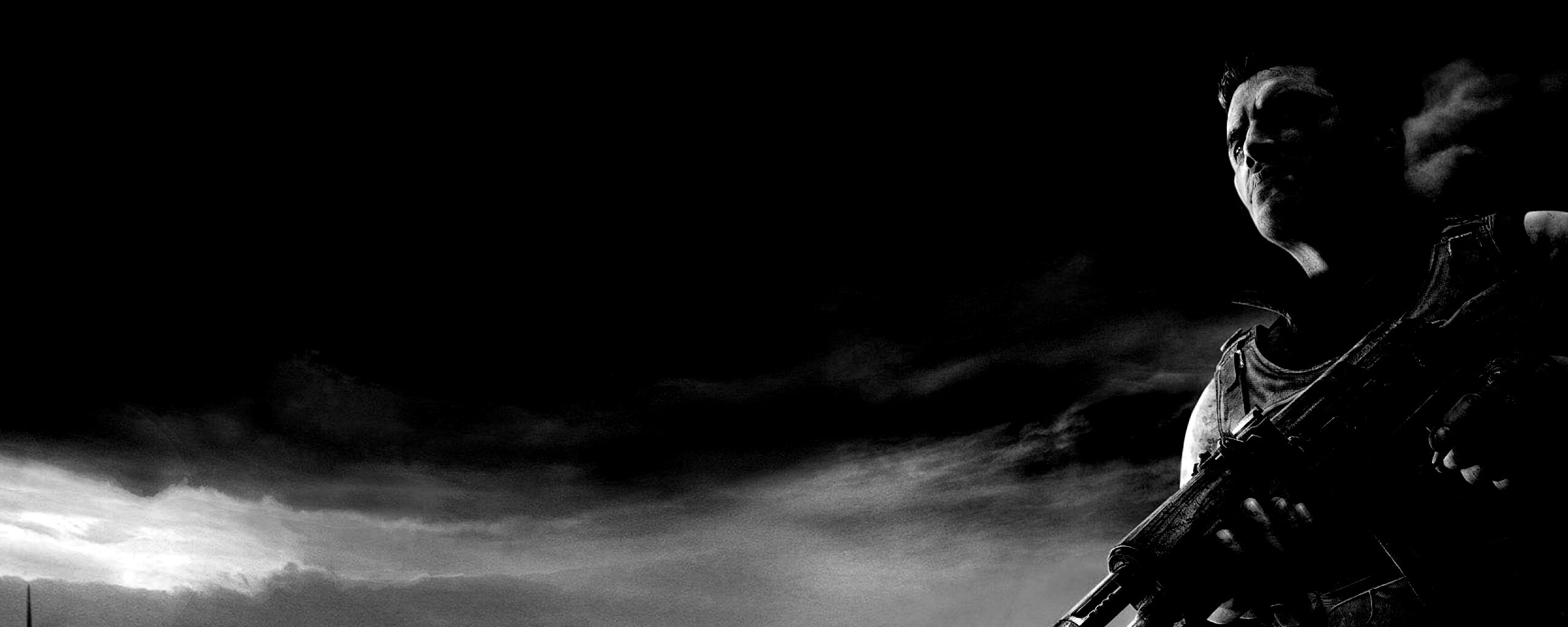 С оружием и в бронежилете обои