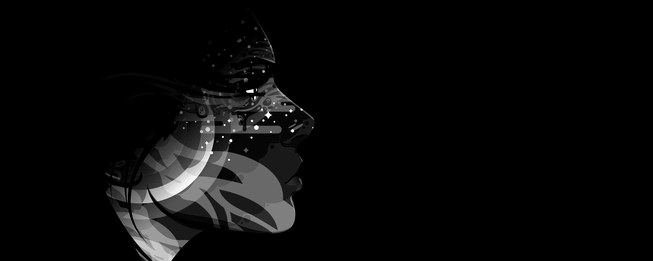 Профиль девушки обои