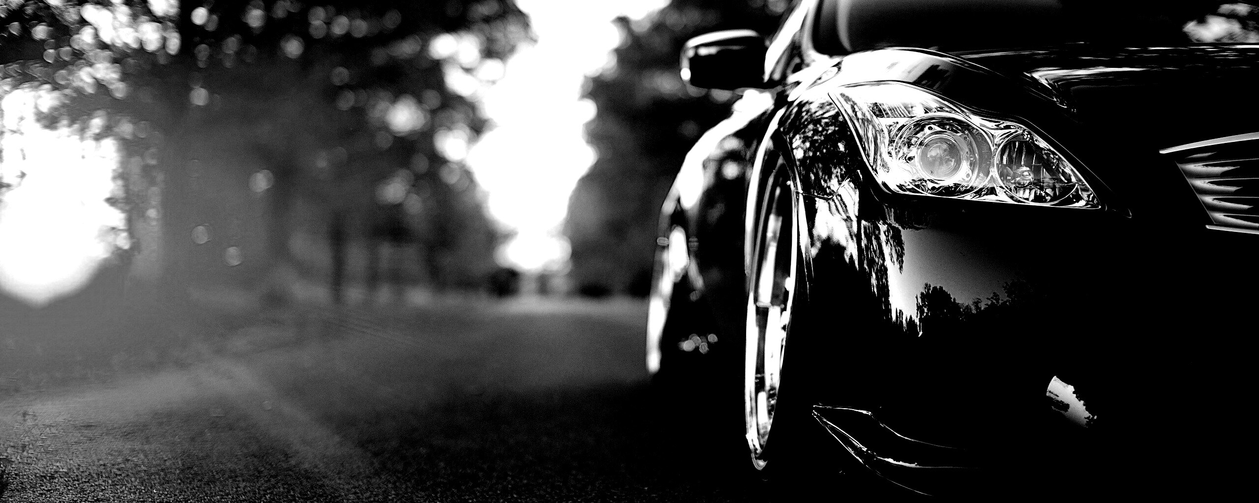 Автомобиль на закате обои