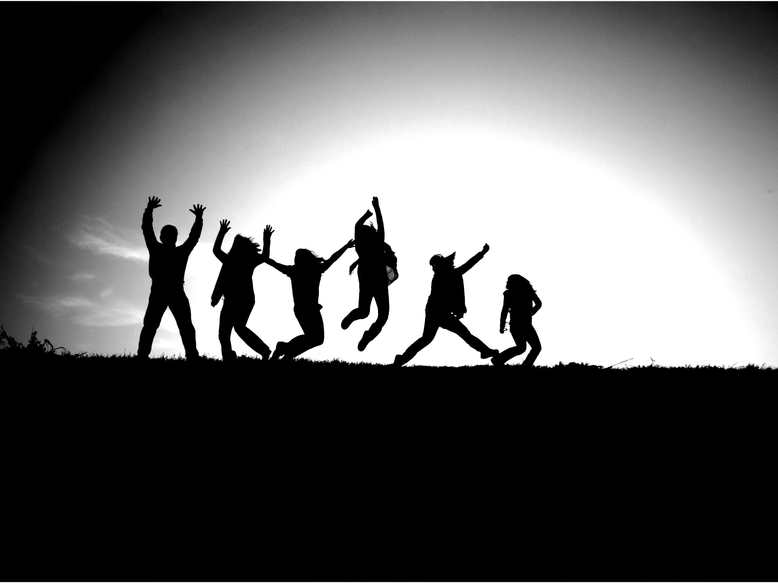 Силуэты людей обои