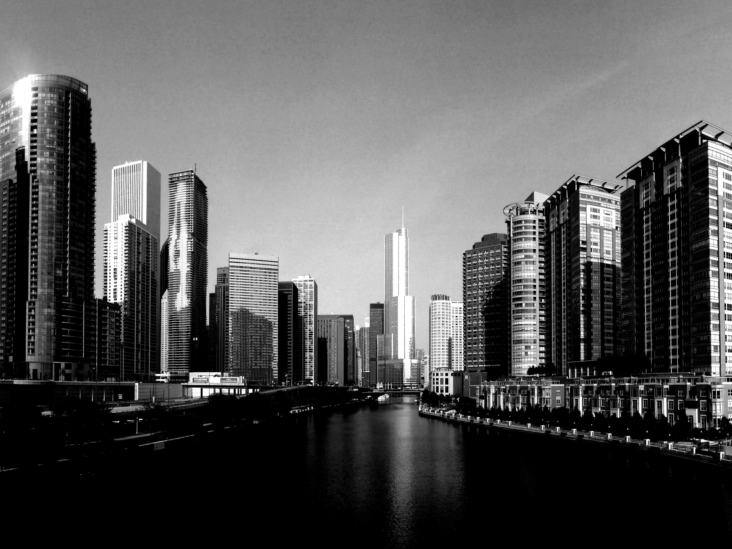 Вид на Чикаго обои