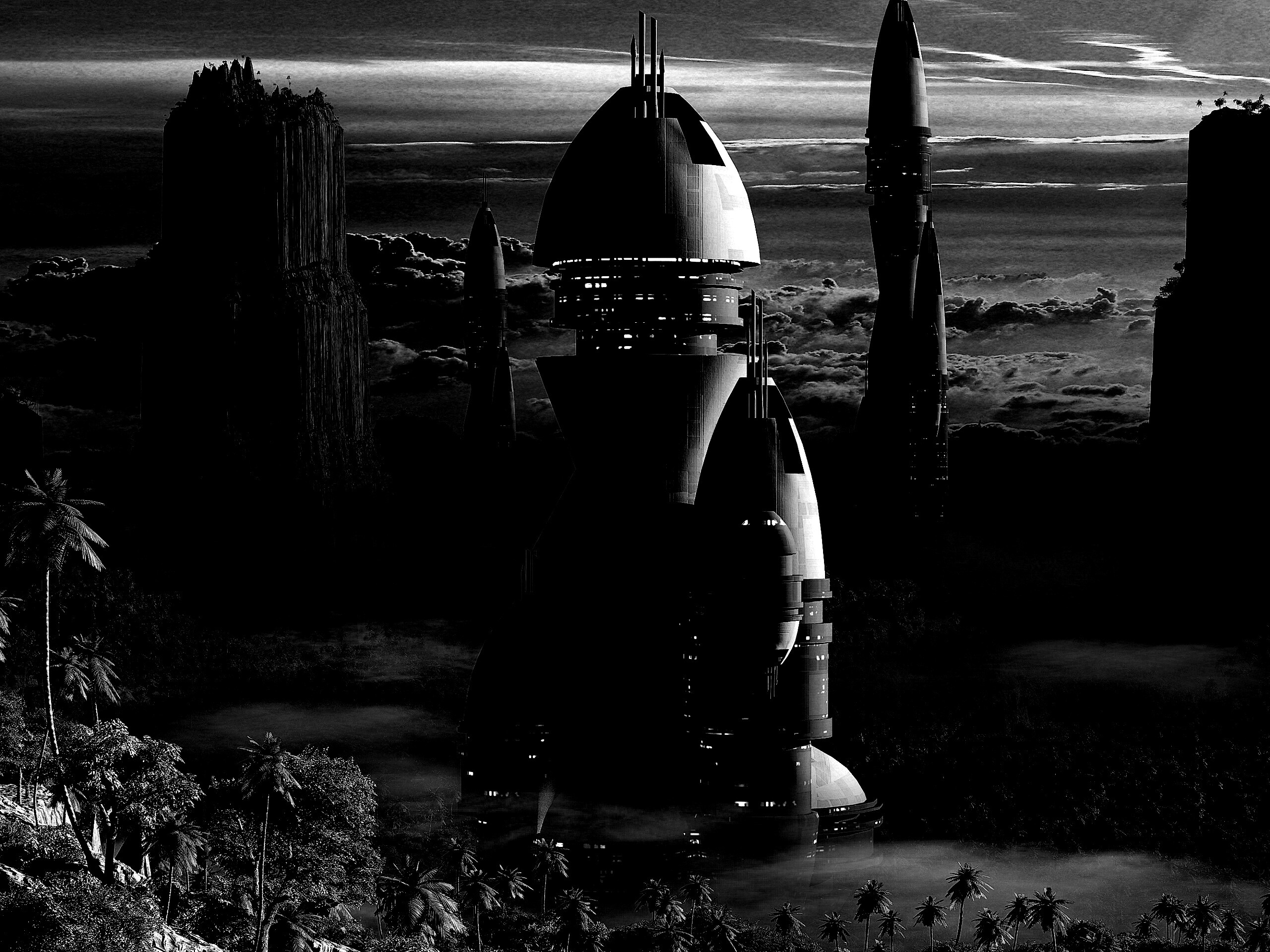 Город будущего обои