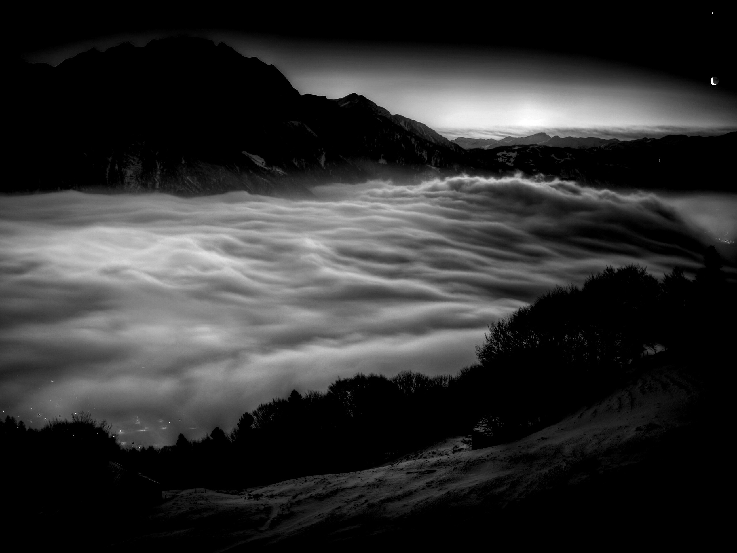 Туман в долине обои