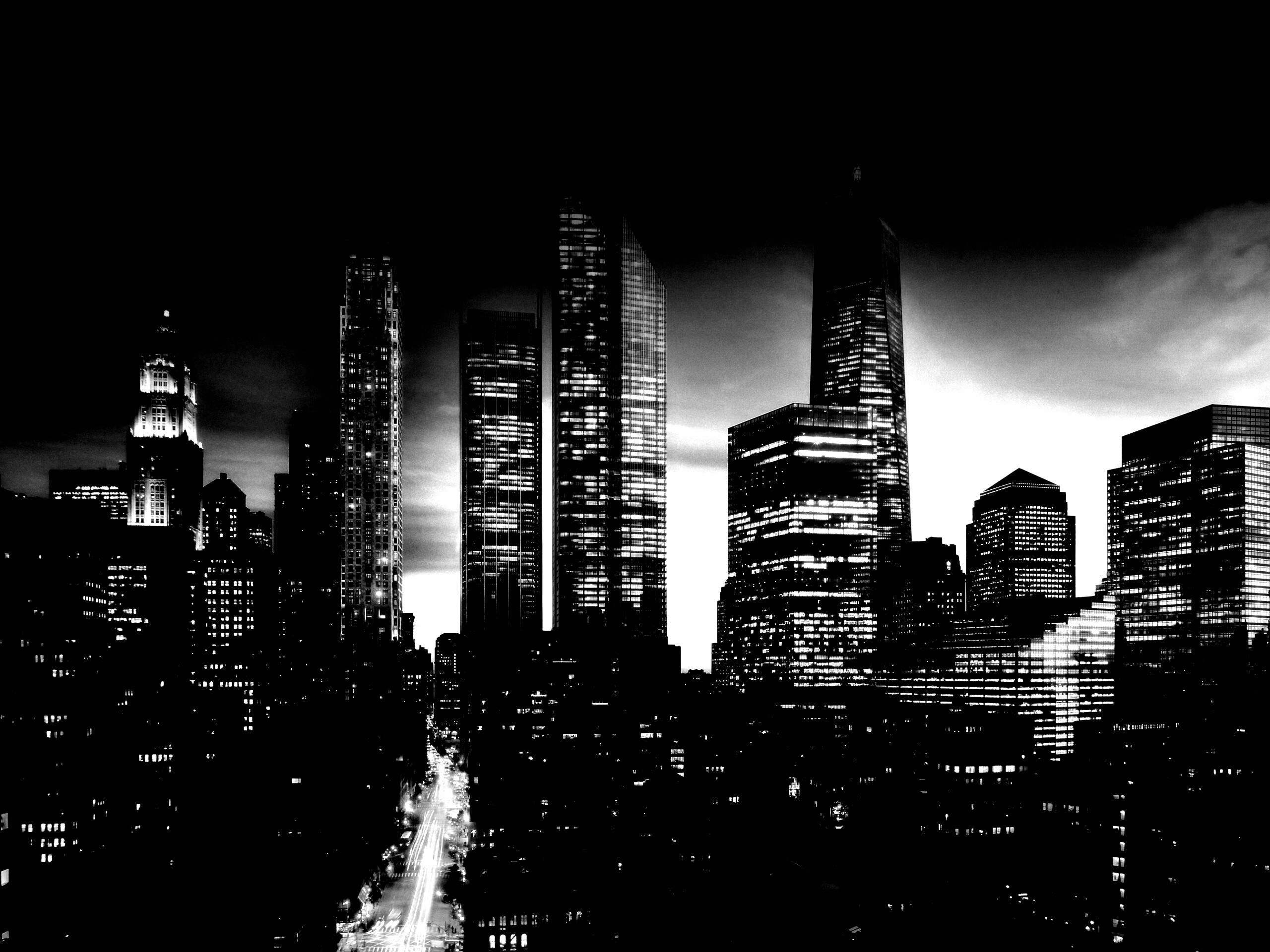 Ночной город обои