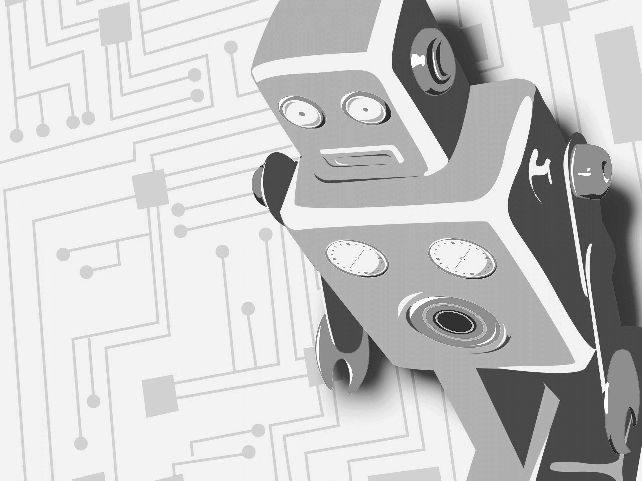 Векторный робот обои