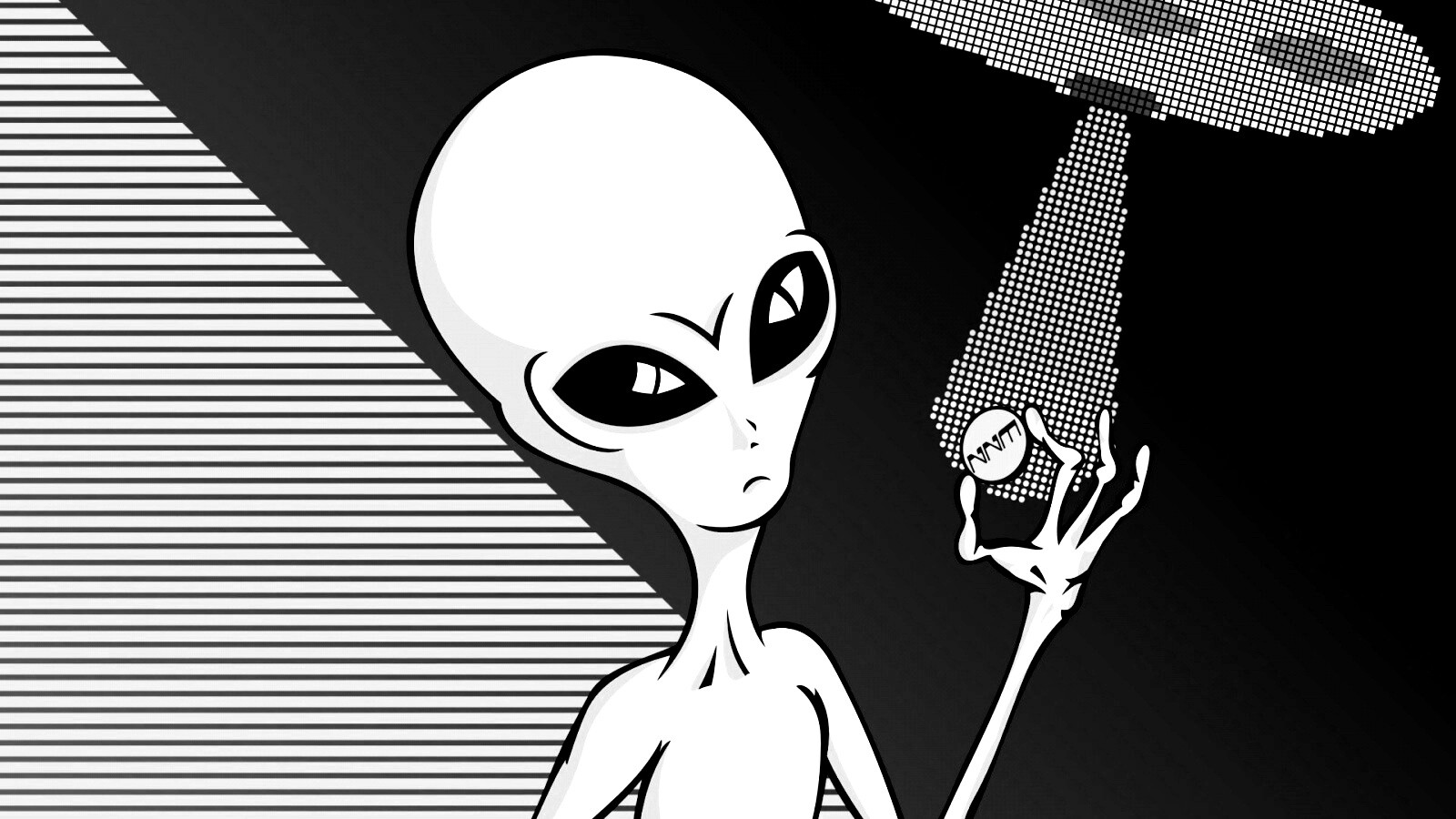 Пришелец с монеткой обои