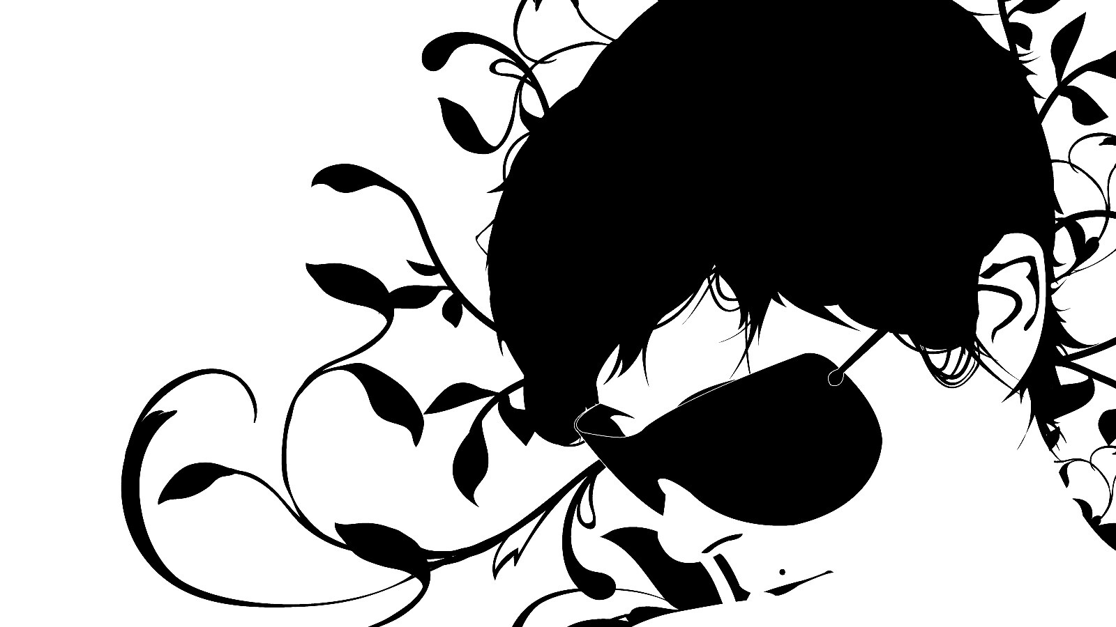 Парень на фоне узора обои