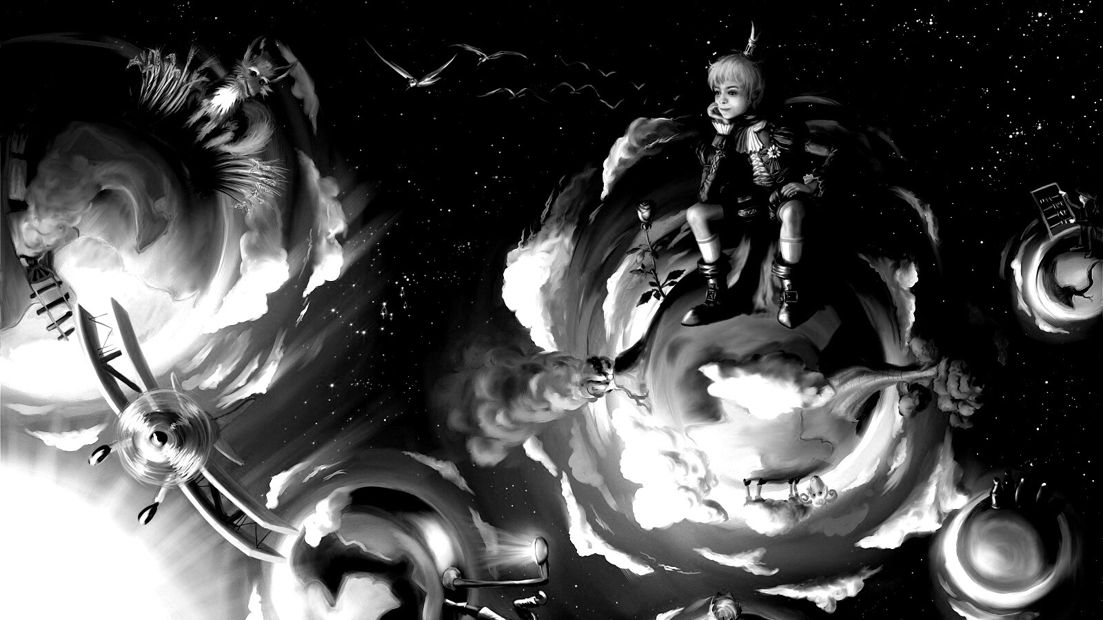 Арт на сказку Маленький Принц обои