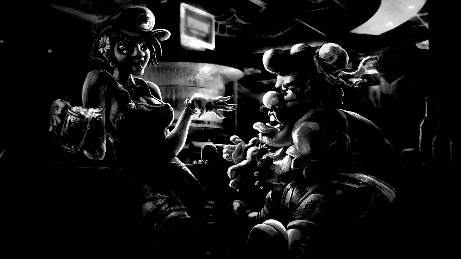 Девушка Марио обои