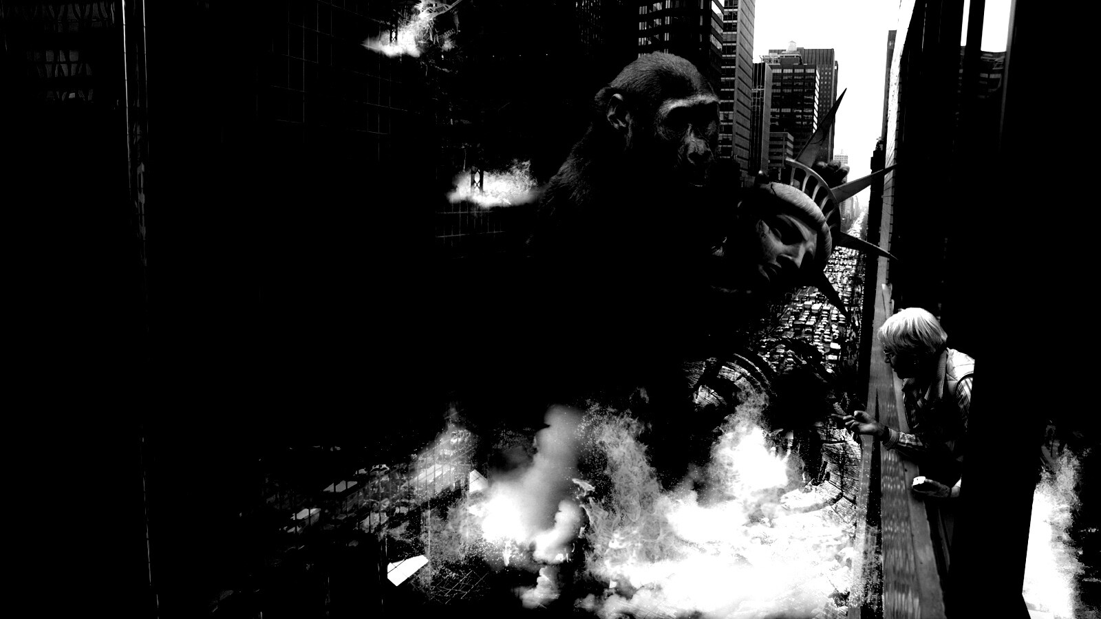 Обезьяна терроизирует Нью-Йорк обои