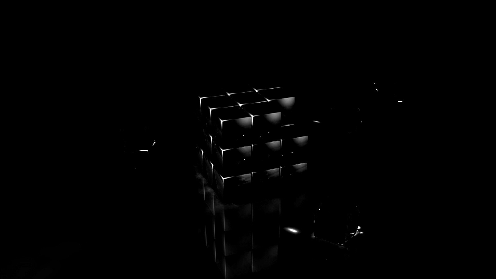 Стеклянный кубик рубика обои