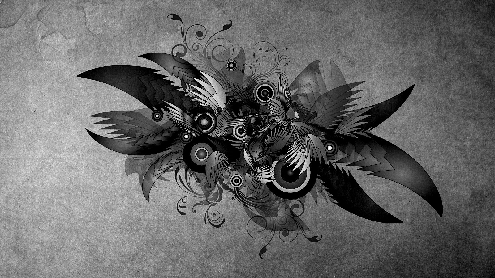 Перья и круги обои