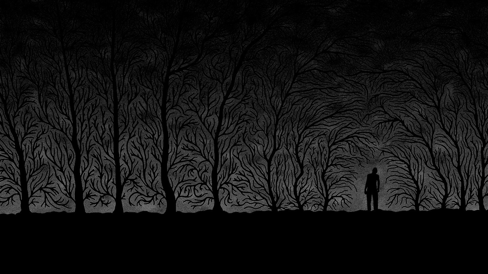 Смыкающиеся деревья обои