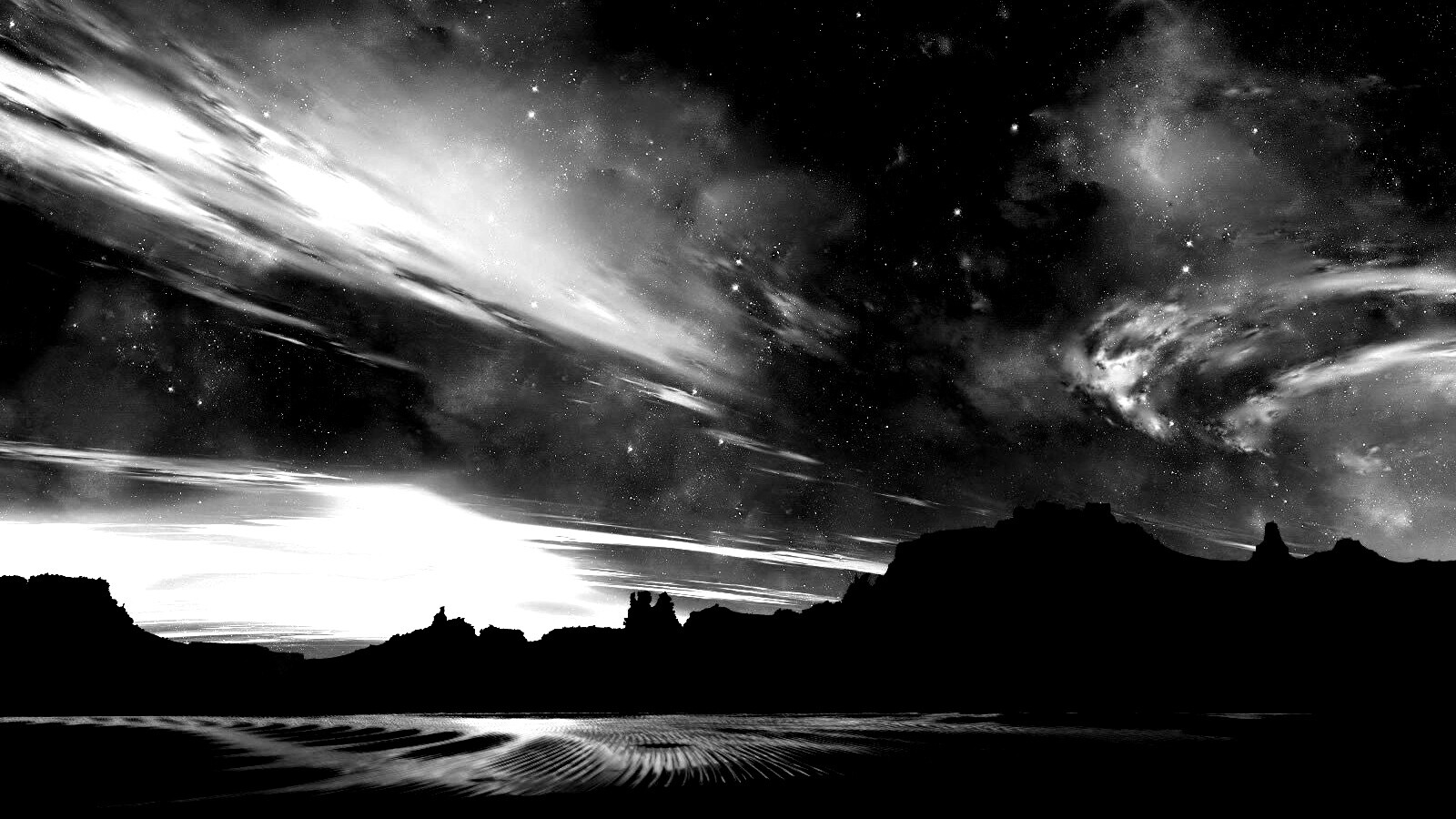 Ночное звездное небо обои